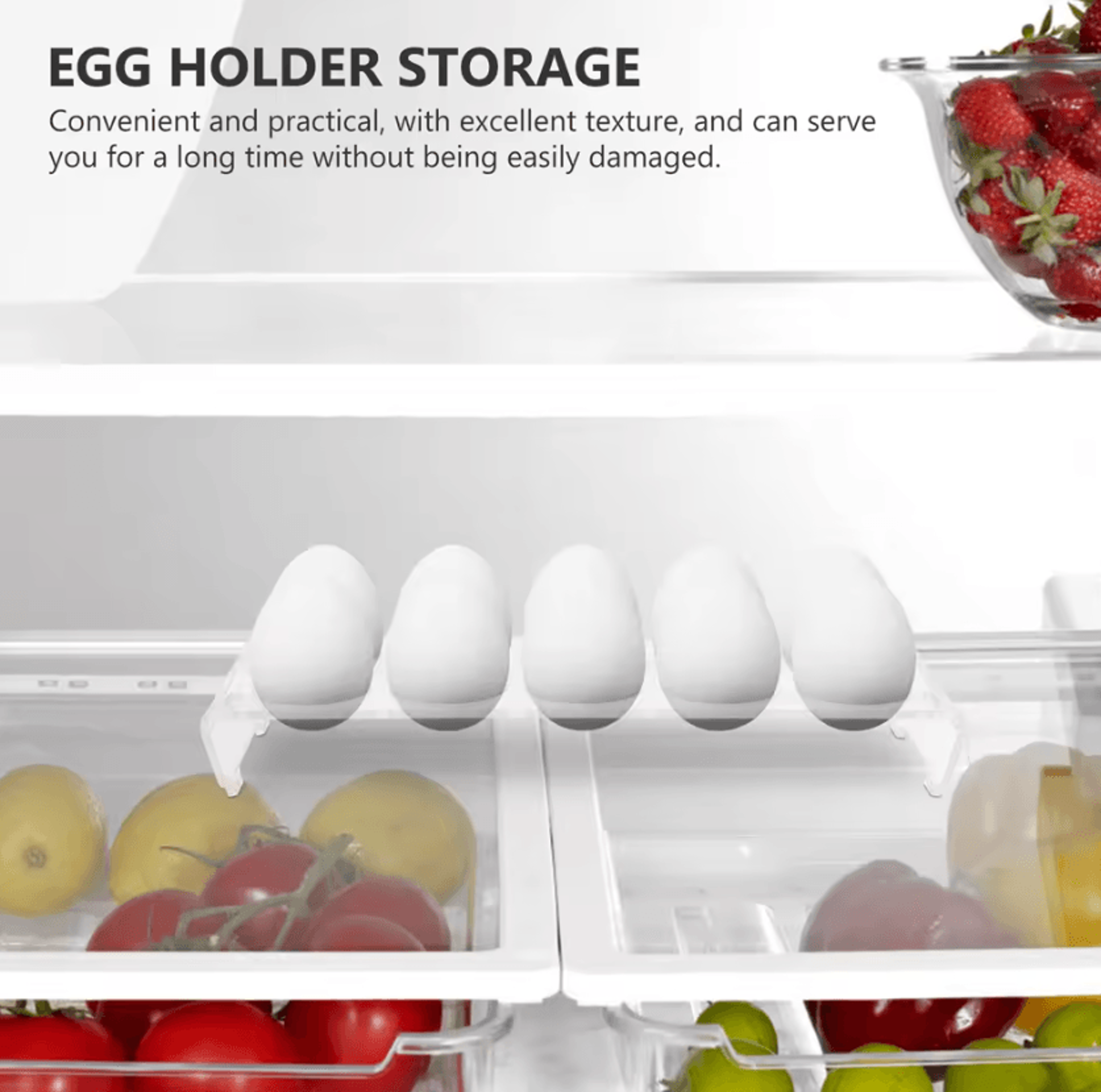 Clear Acrylic Refrigerator Egg Organizer  Stackable Egg Storage Container 1