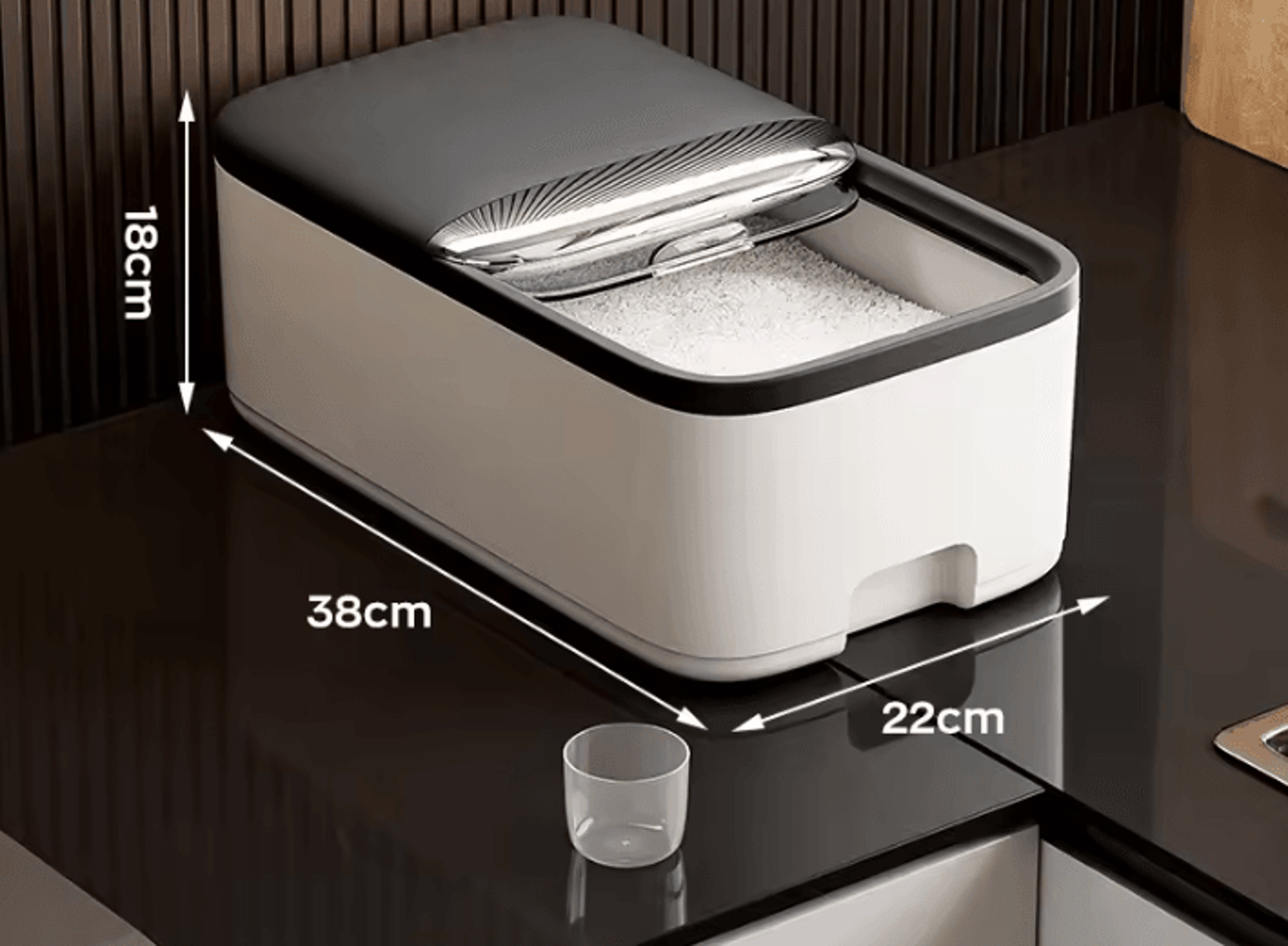 10KG Airtight Rice Storage Container  Moisture  InsectProof Grain Storage Bin 6
