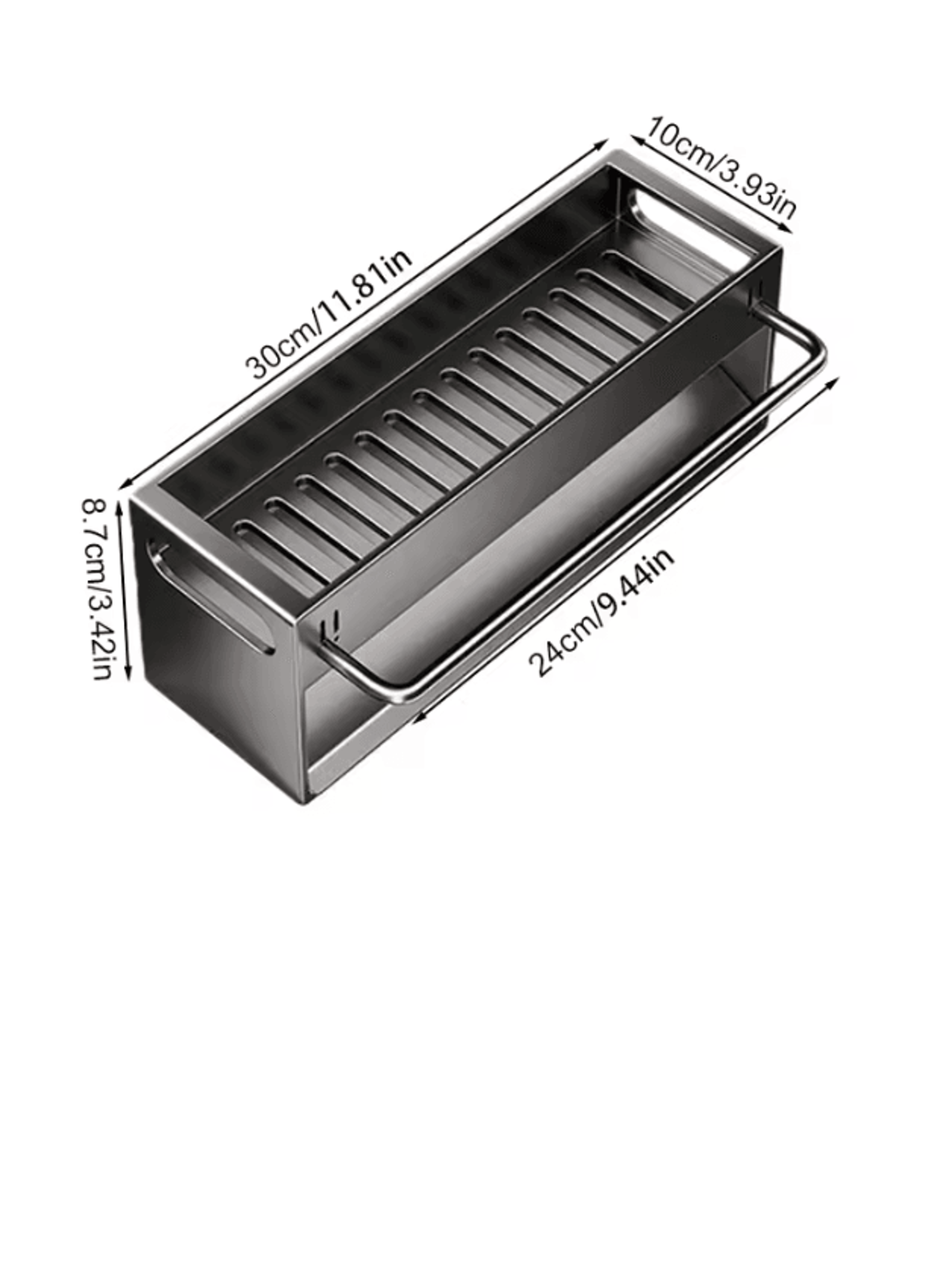 Extra Large Carbon Steel Sink Caddy  Kitchen Sponge Holder  Soap Organizer Rack 5
