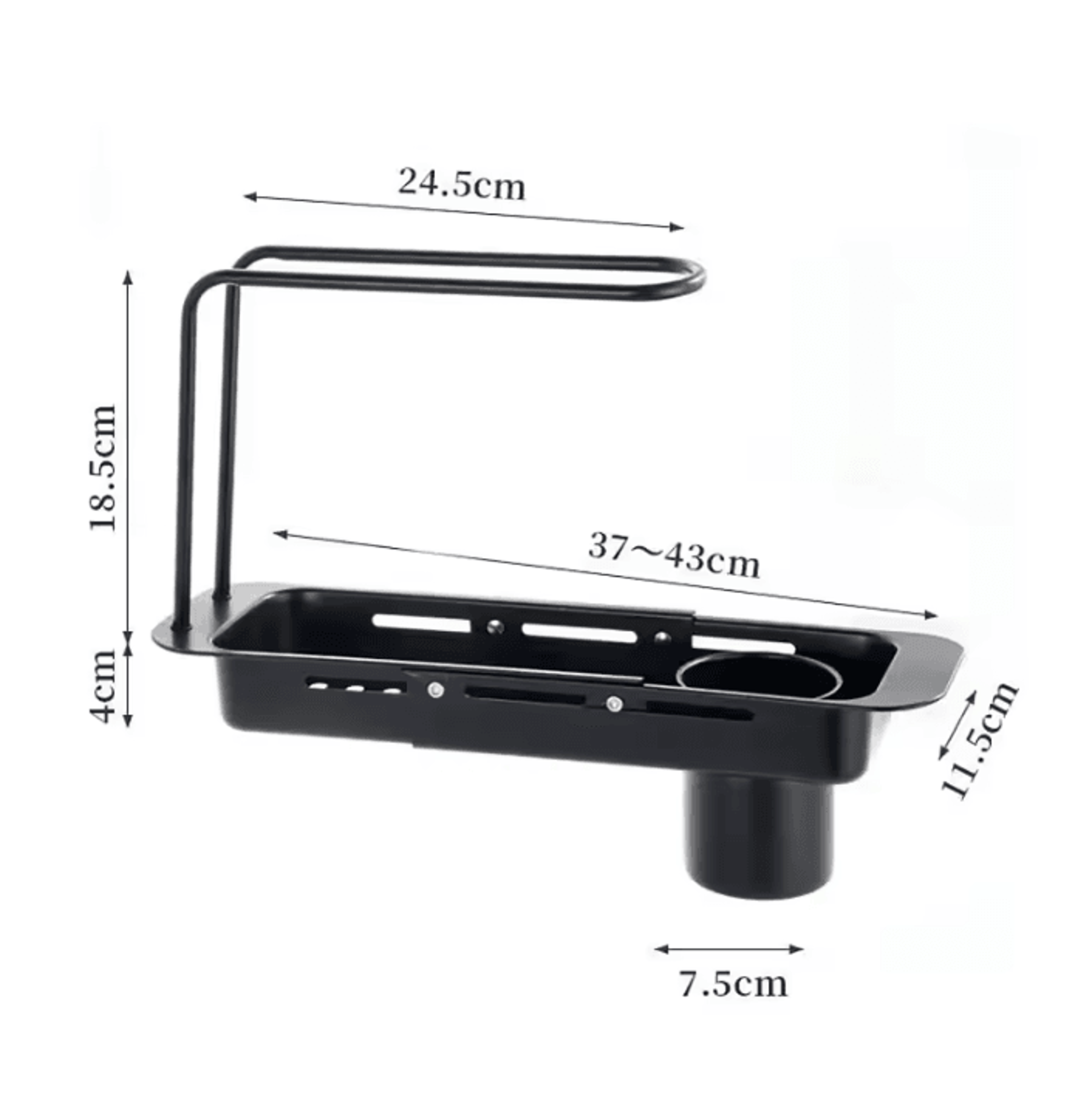 Adjustable Telescopic Sink Organizer Rack  Faucet Storage Shelf For Sponges  Towels 4