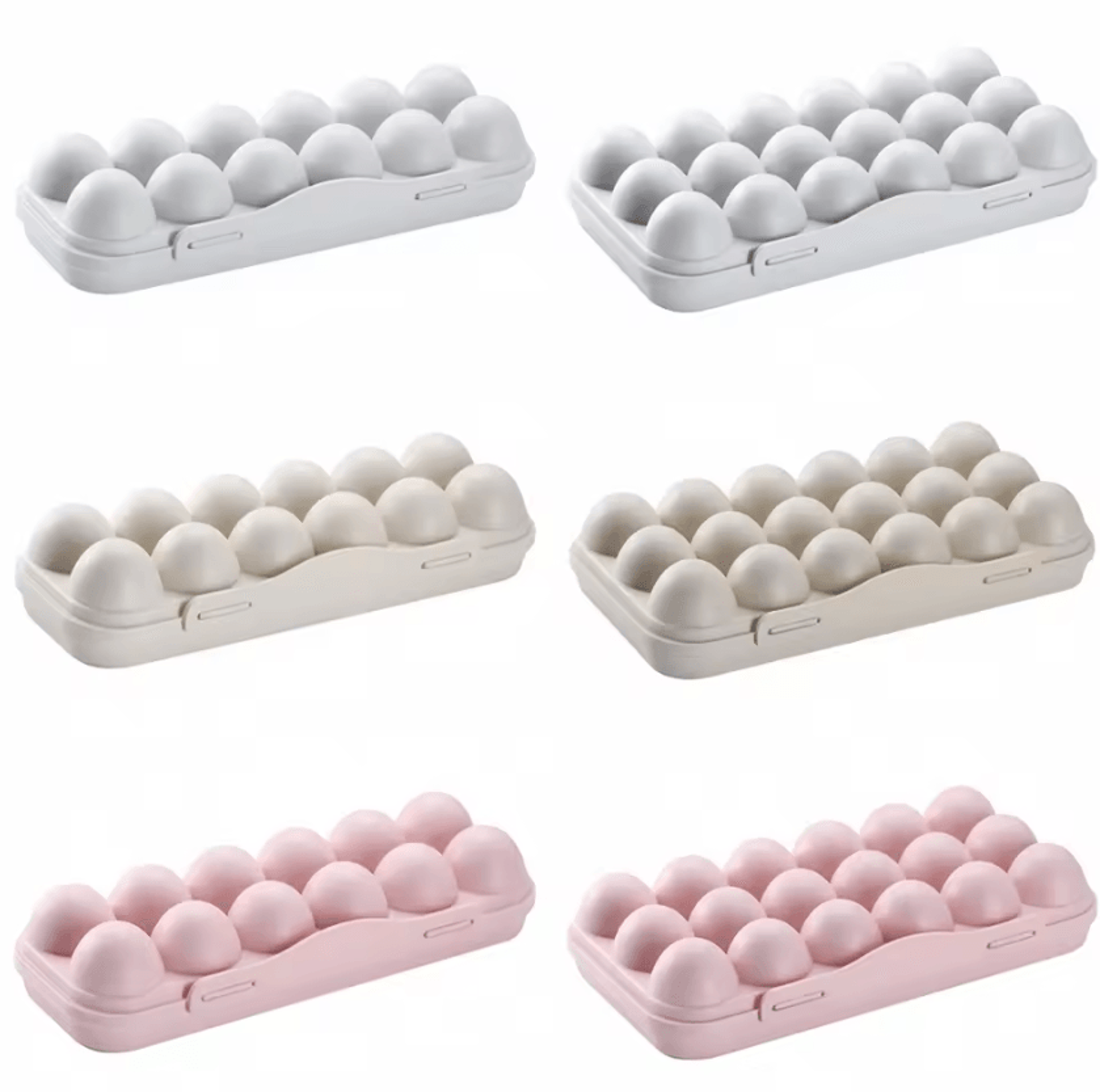 Portable Egg Storage Box  1218 Grid Shockproof Refrigerator Egg Organizer 1