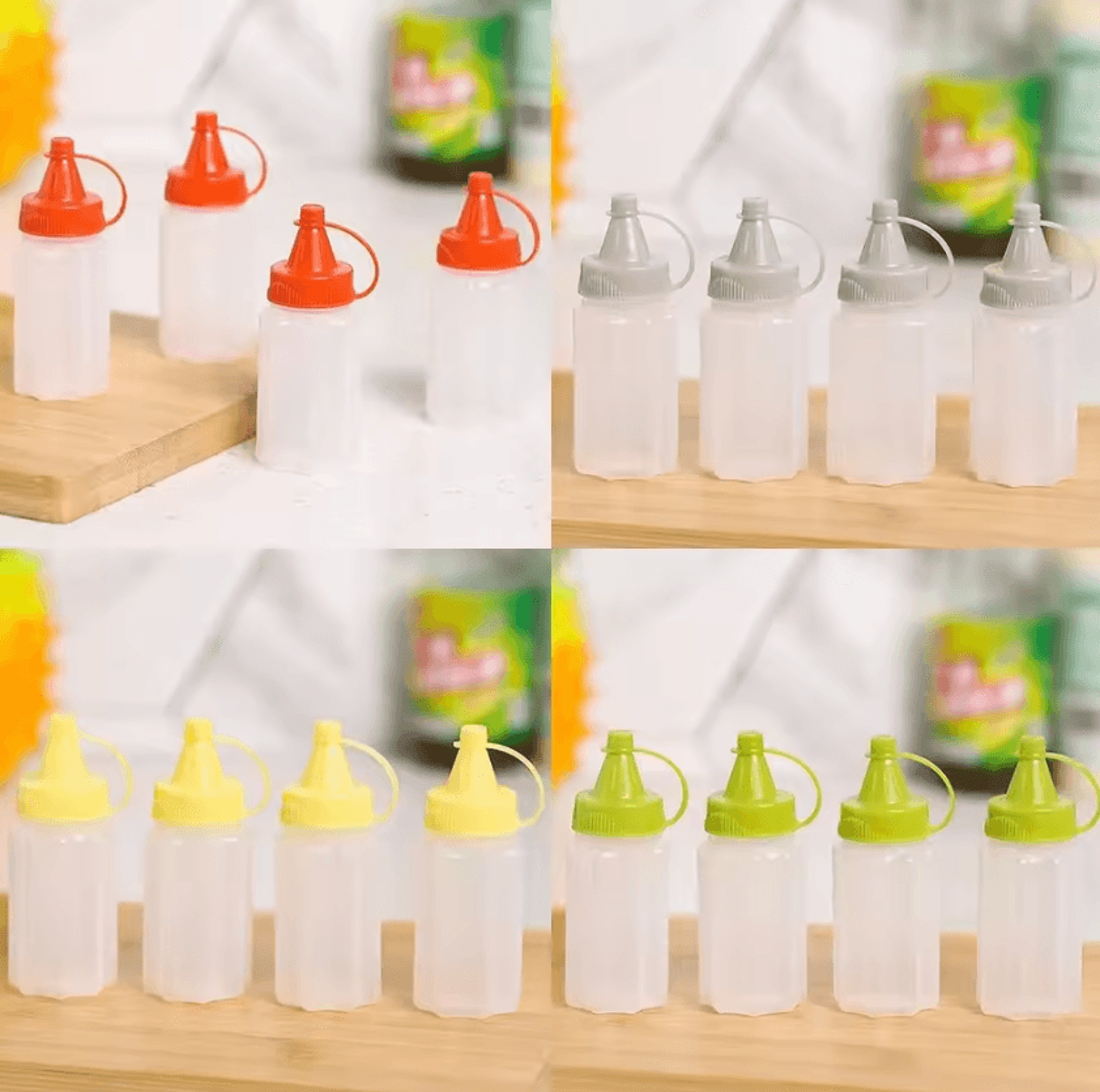 Leakproof Sauce  Condiment Squeeze Bottles  Portable Kitchen  BBQ Dispensing Set 1