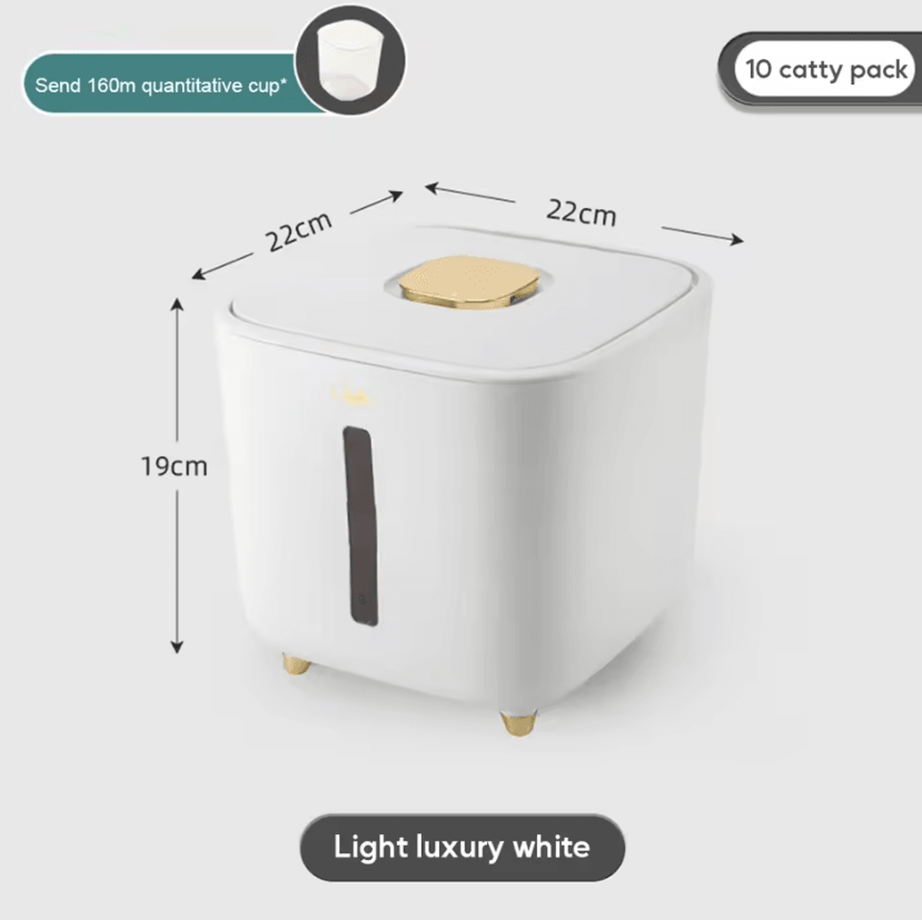 Airtight Rice  Grain Storage Container With MoistureProof Sealed Lid 5