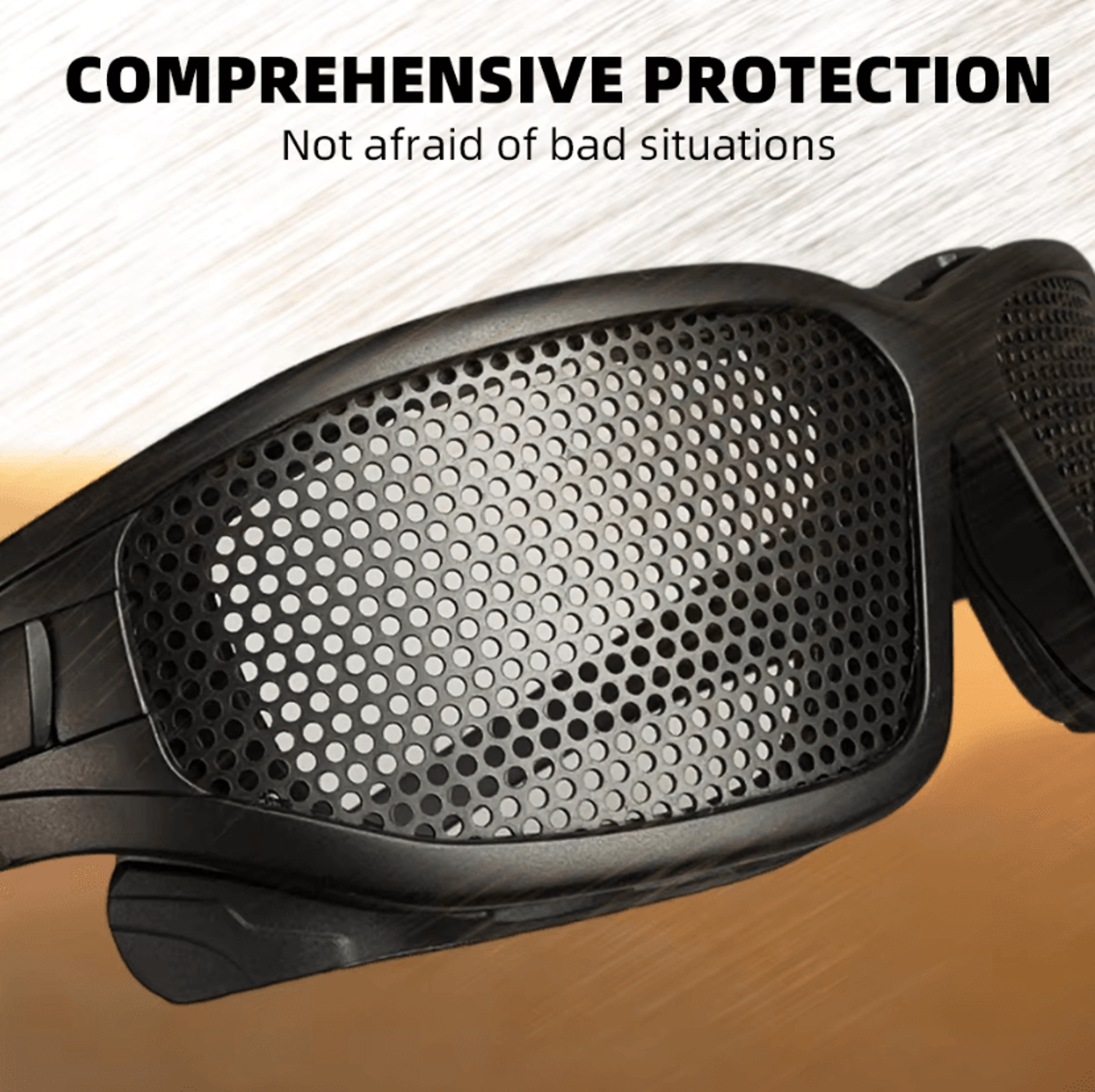 Tactical Protective Goggles With Steel Mesh Lens For Outdoor Sports  Safety 3