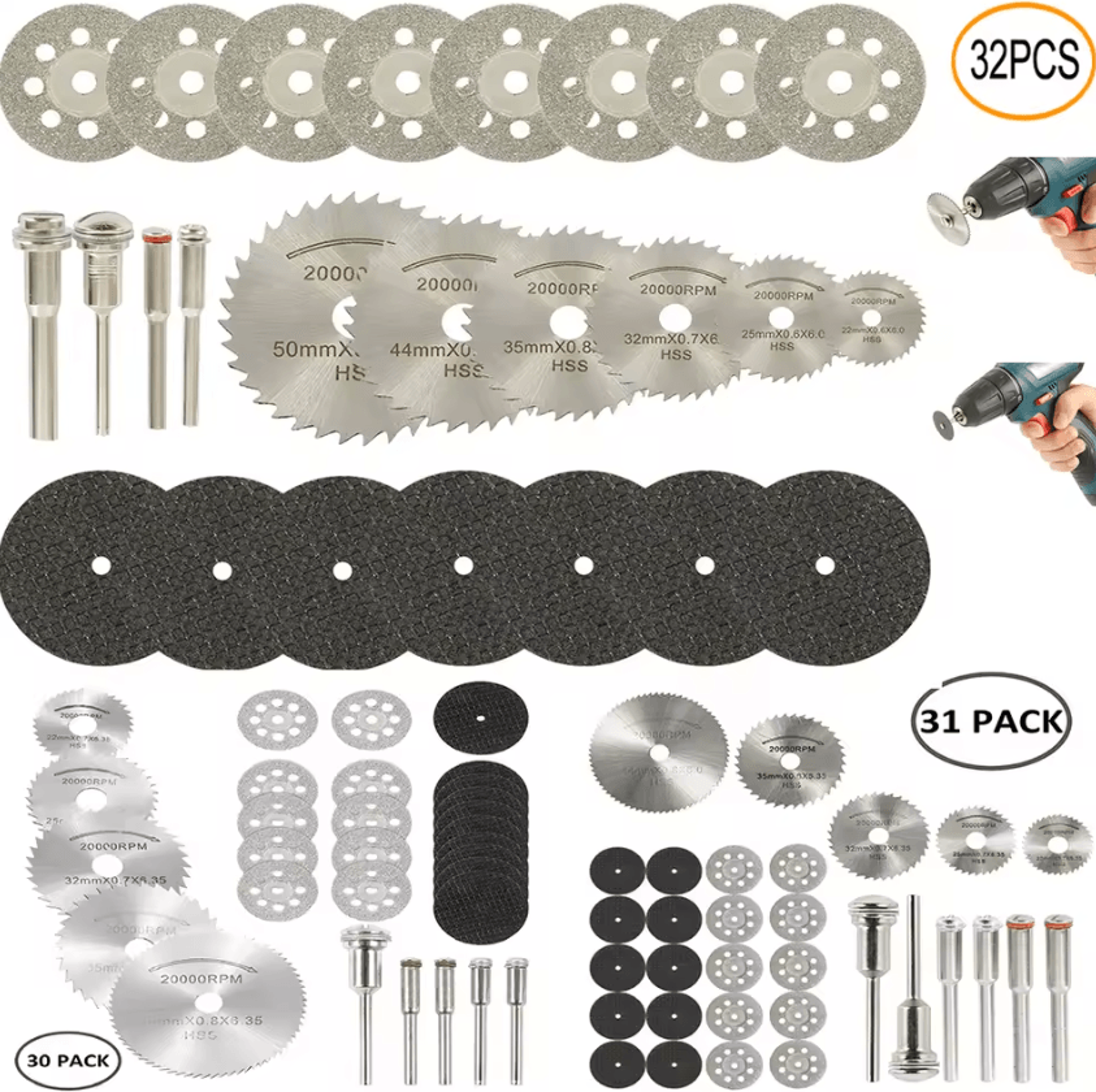 Mini Rotary Tool Saw Blade  Cutting Disc Set For DIY Crafting And Precision Cutting 0