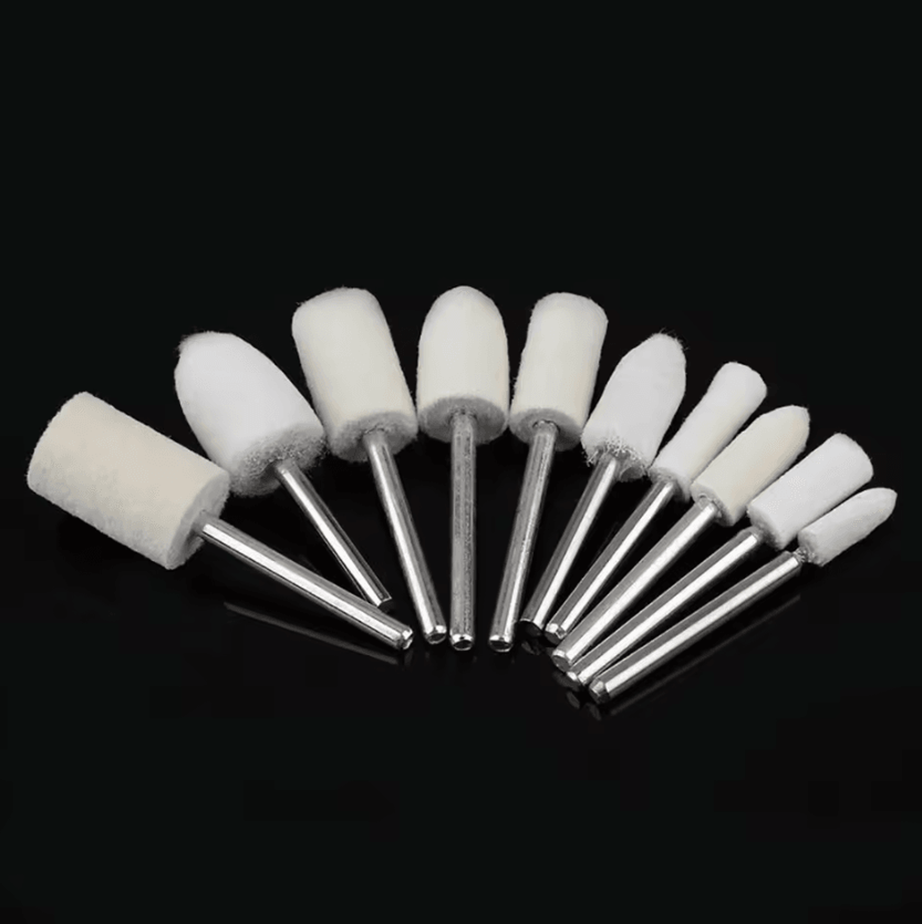 100Piece Wool Felt Polishing Wheel Rotary Tool Buffing Kit For Dremel  Rotary Tools 2