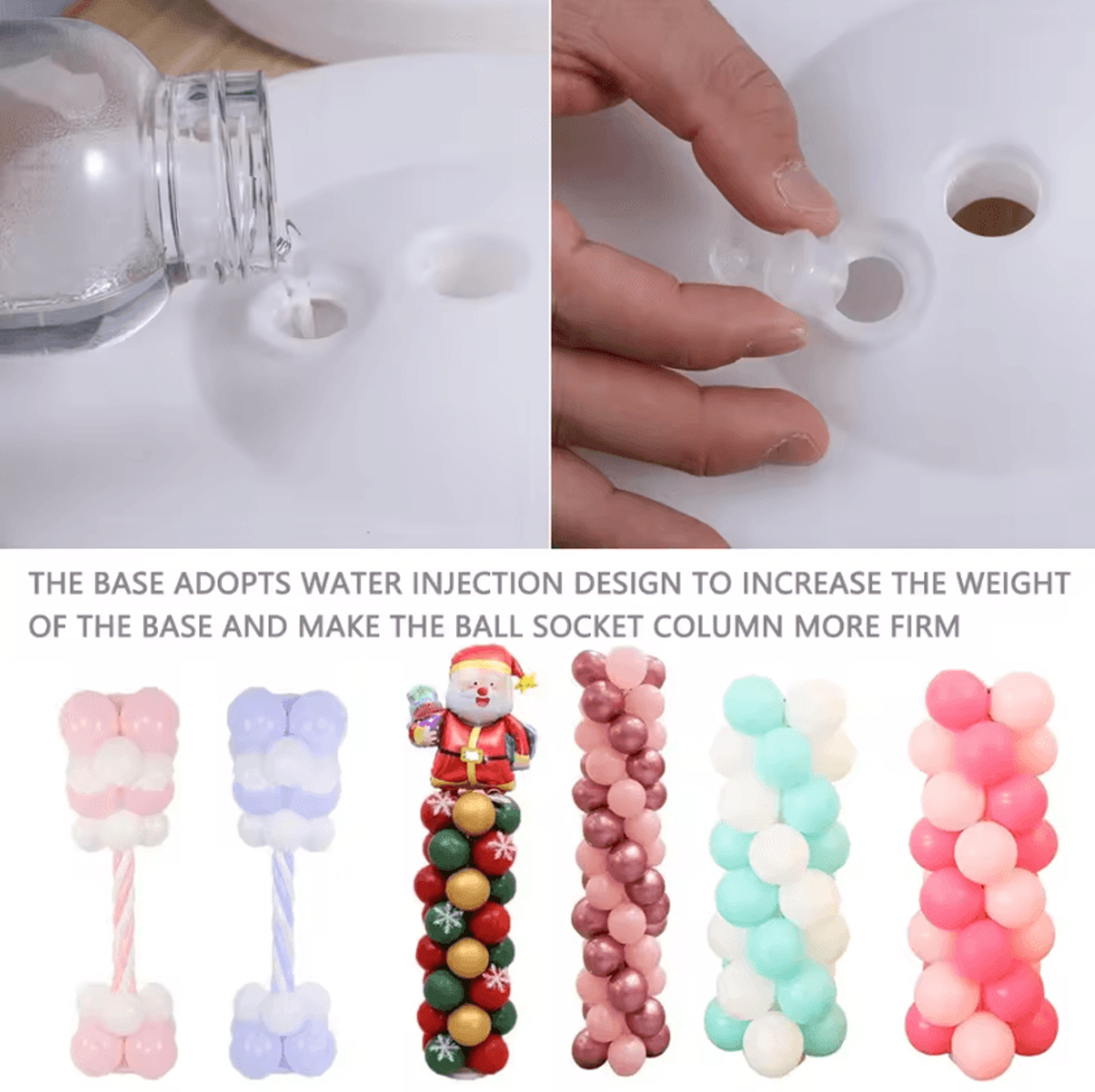 Reusable 2Set Balloon Column Stand Kit 84ft Balloon Tower Stand For Parties  Events 3