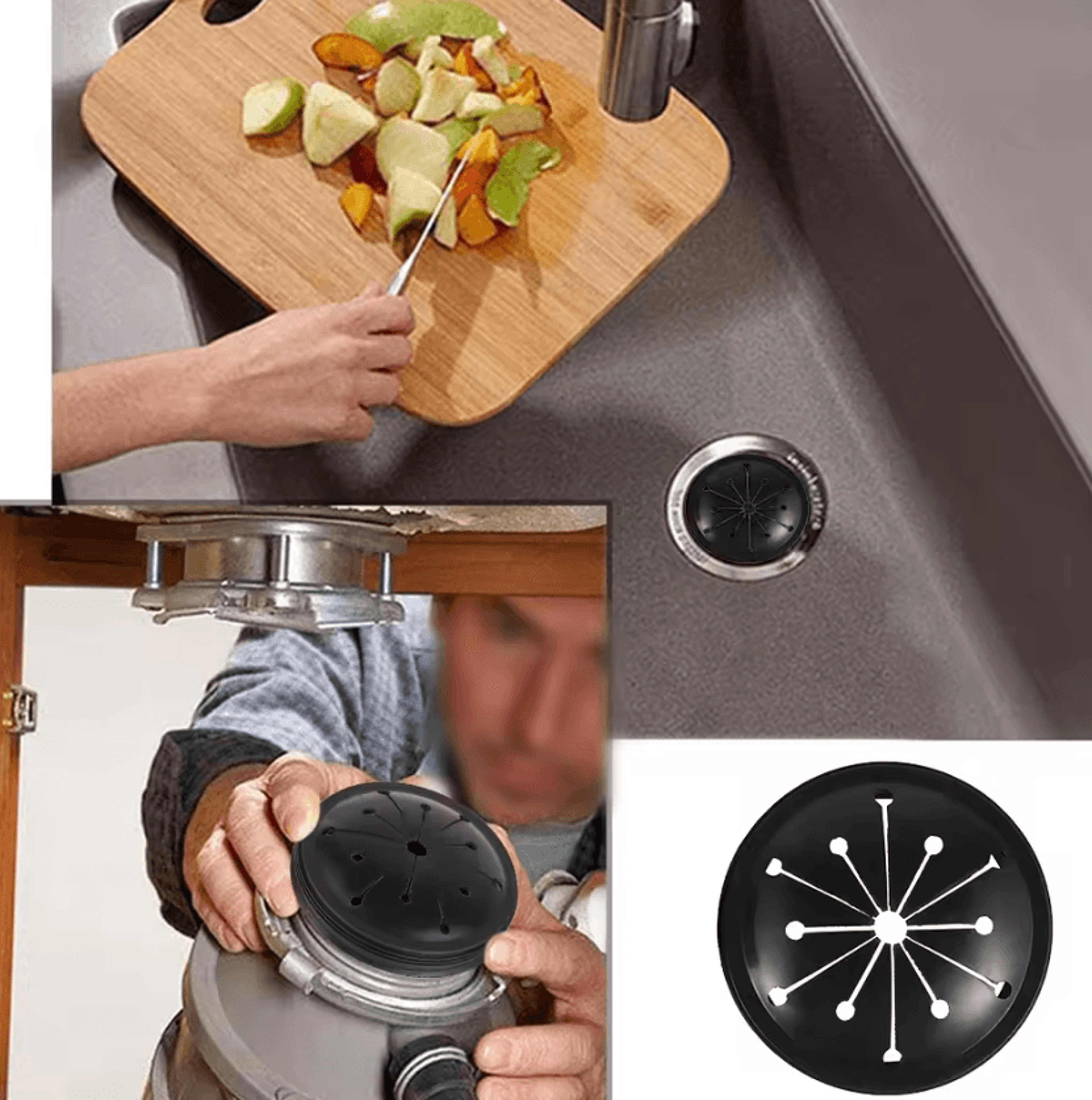 Universal Kitchen Sink Stopper 3 Inch Garbage Disposal Splash Guard  Drain Plug Replacement 2