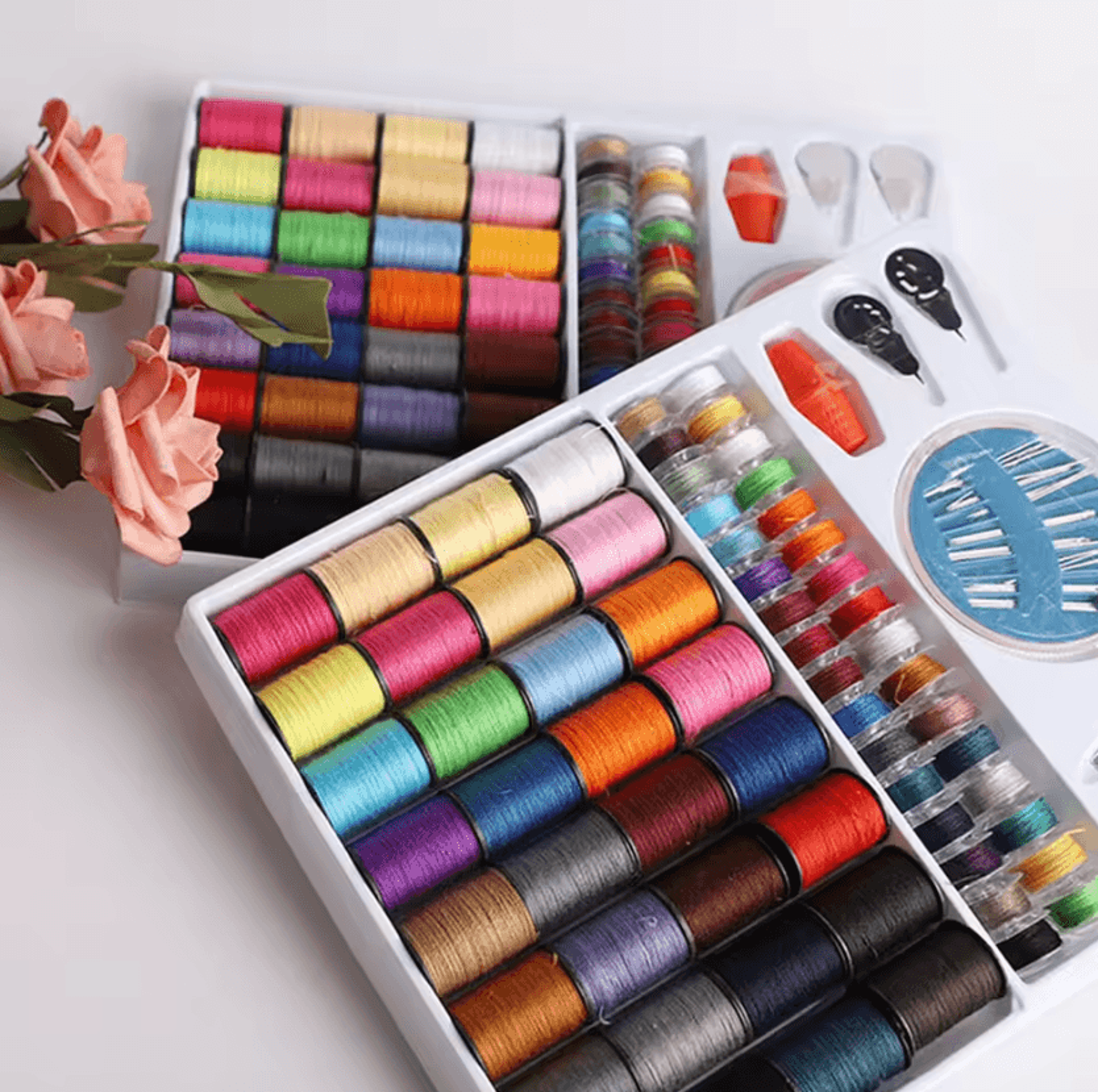 Colorful Sewing Thread Kit Assorted Polyester Bobbins  Spools For Hand And Machine Sewing 3