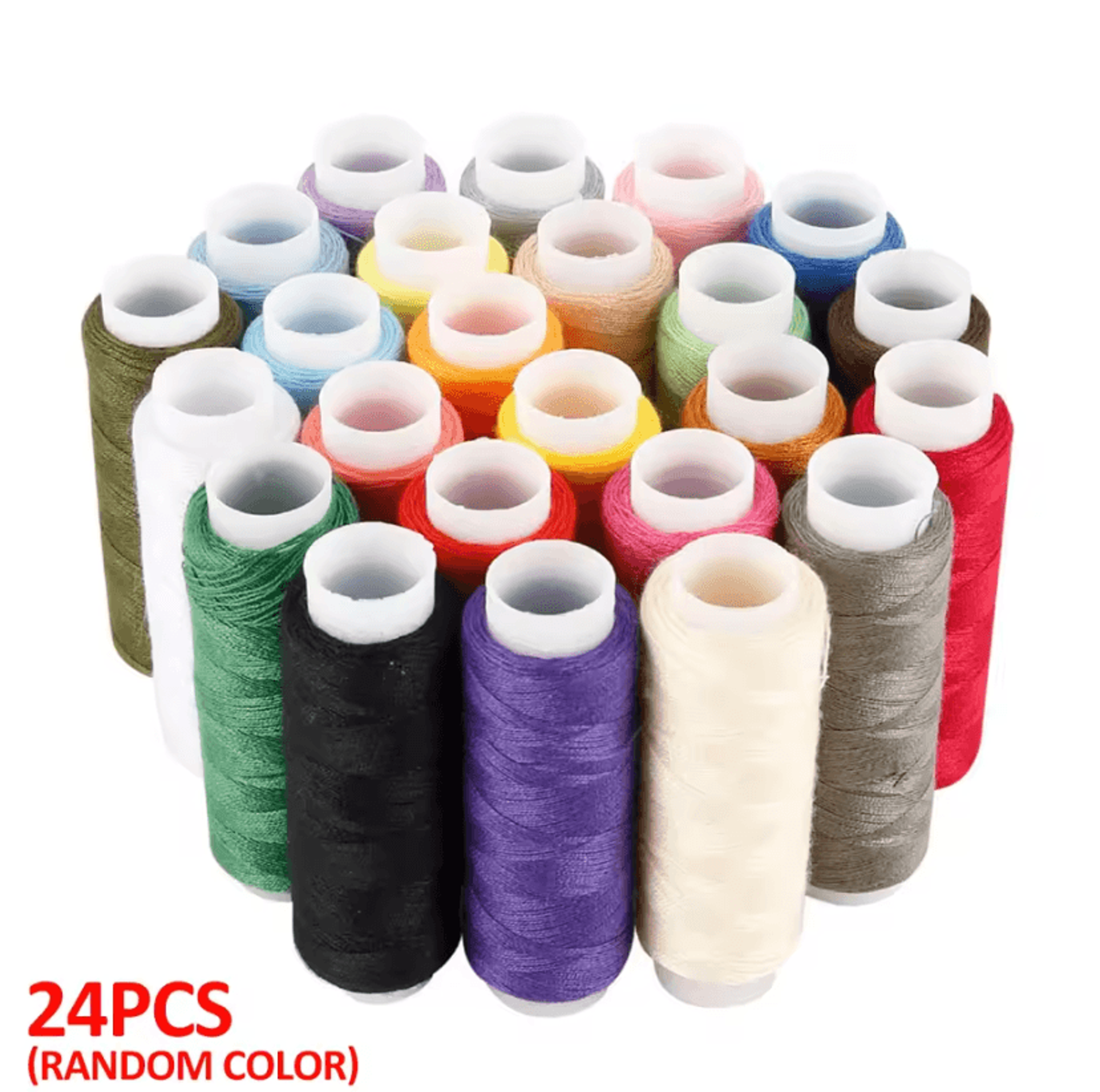 Colorful Sewing Thread Kit Assorted Polyester Bobbins  Spools For Hand And Machine Sewing 7