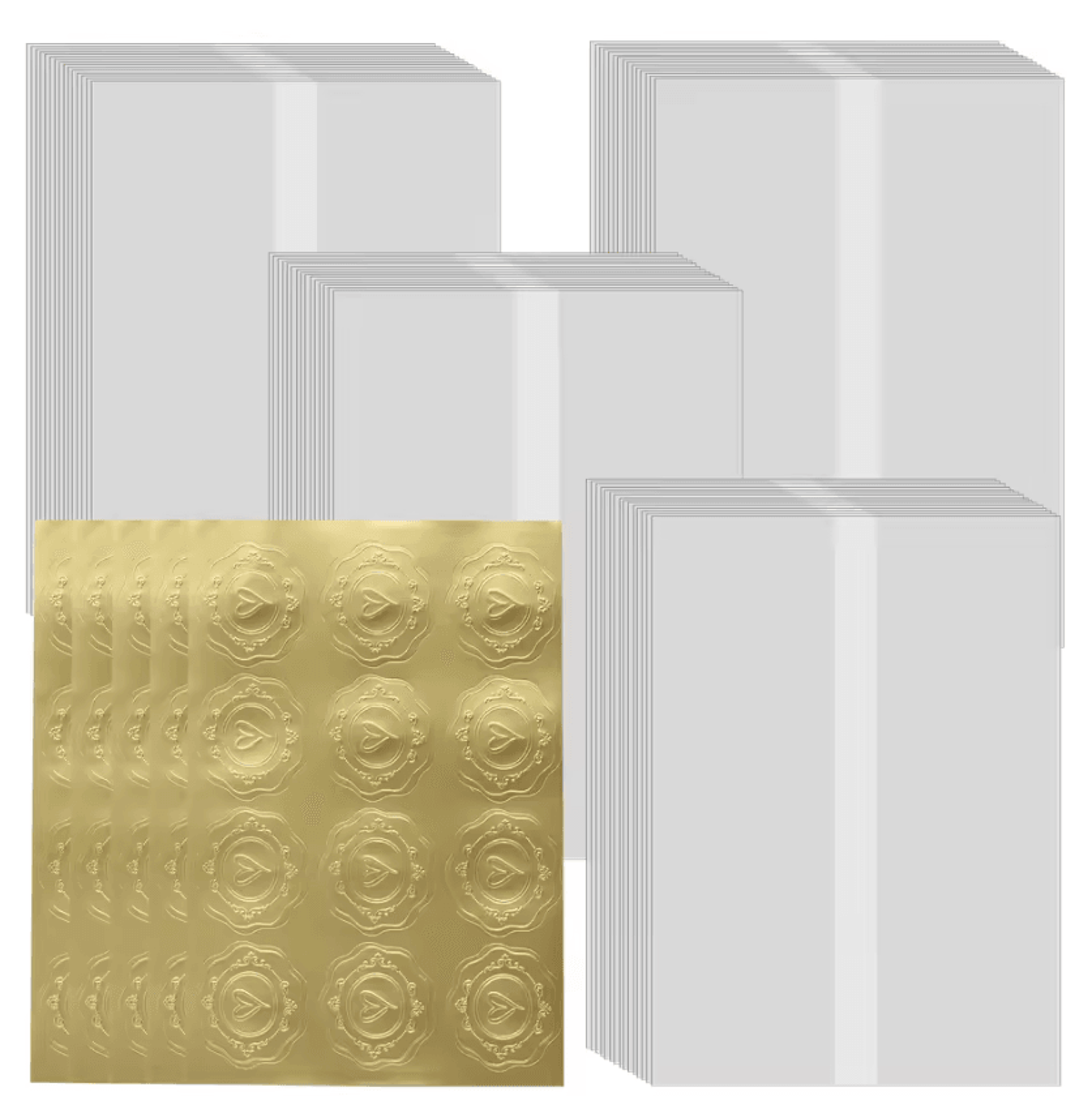 60 Pack 5x7 Vellum Invitation Jackets Translucent Invitation Wraps Thick Vellum Sleeves 4
