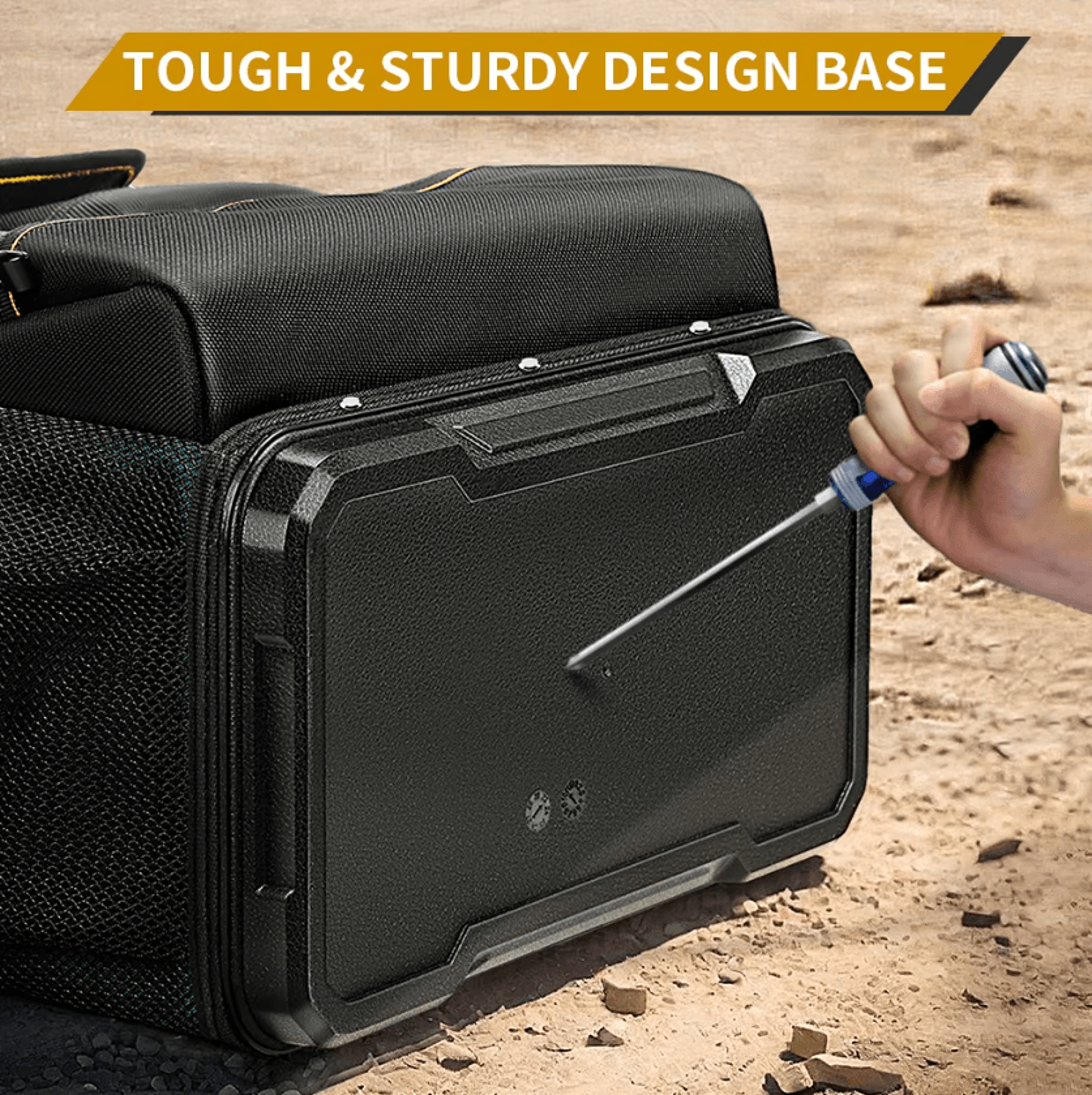 Heavy Duty Tool Backpack With Multiple Pockets Large Capacity Tool Storage Backpack With Rubber Bas 4