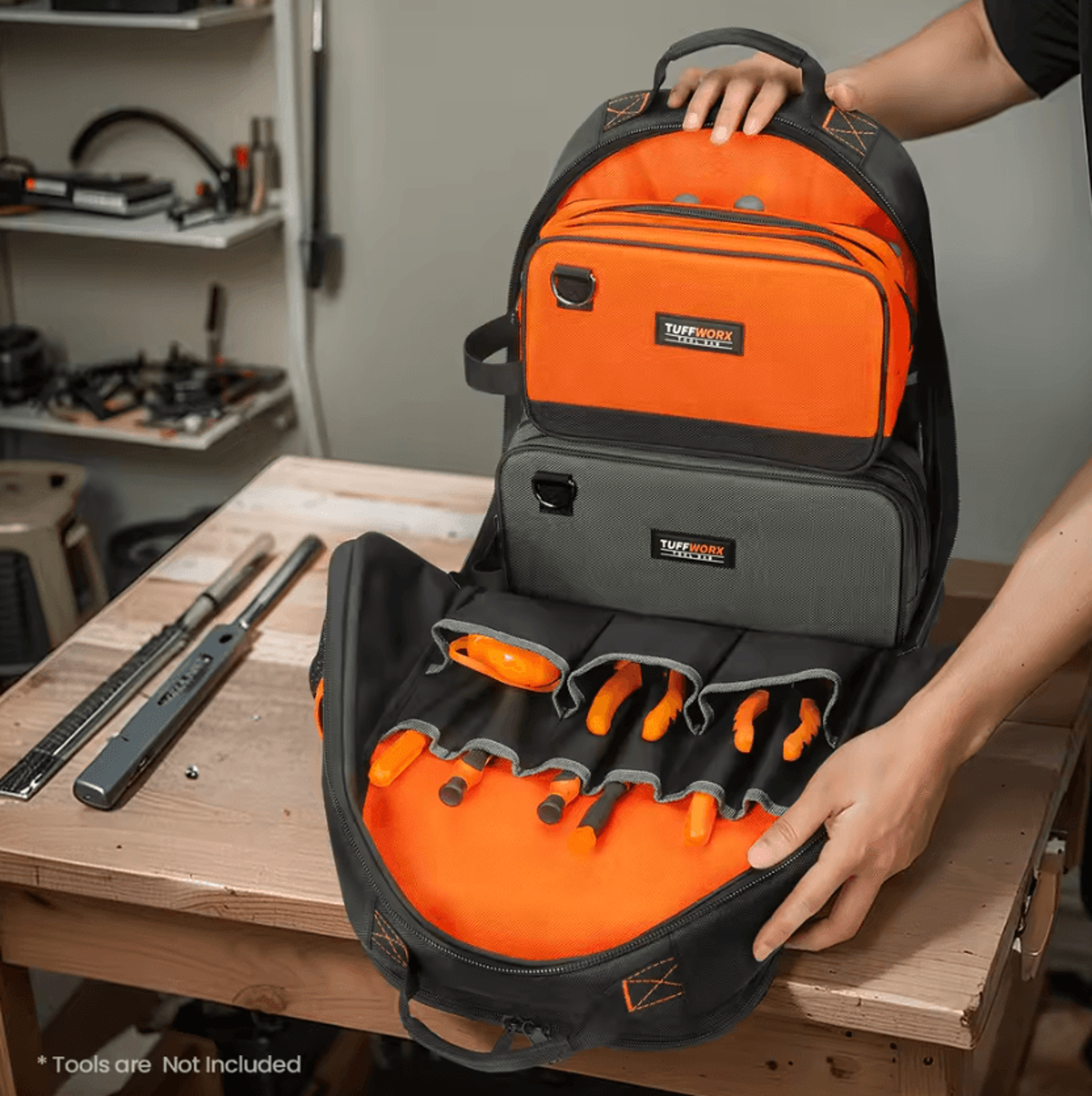 Compact Double Zip Tool Pouch For Organized Tool Storage 1