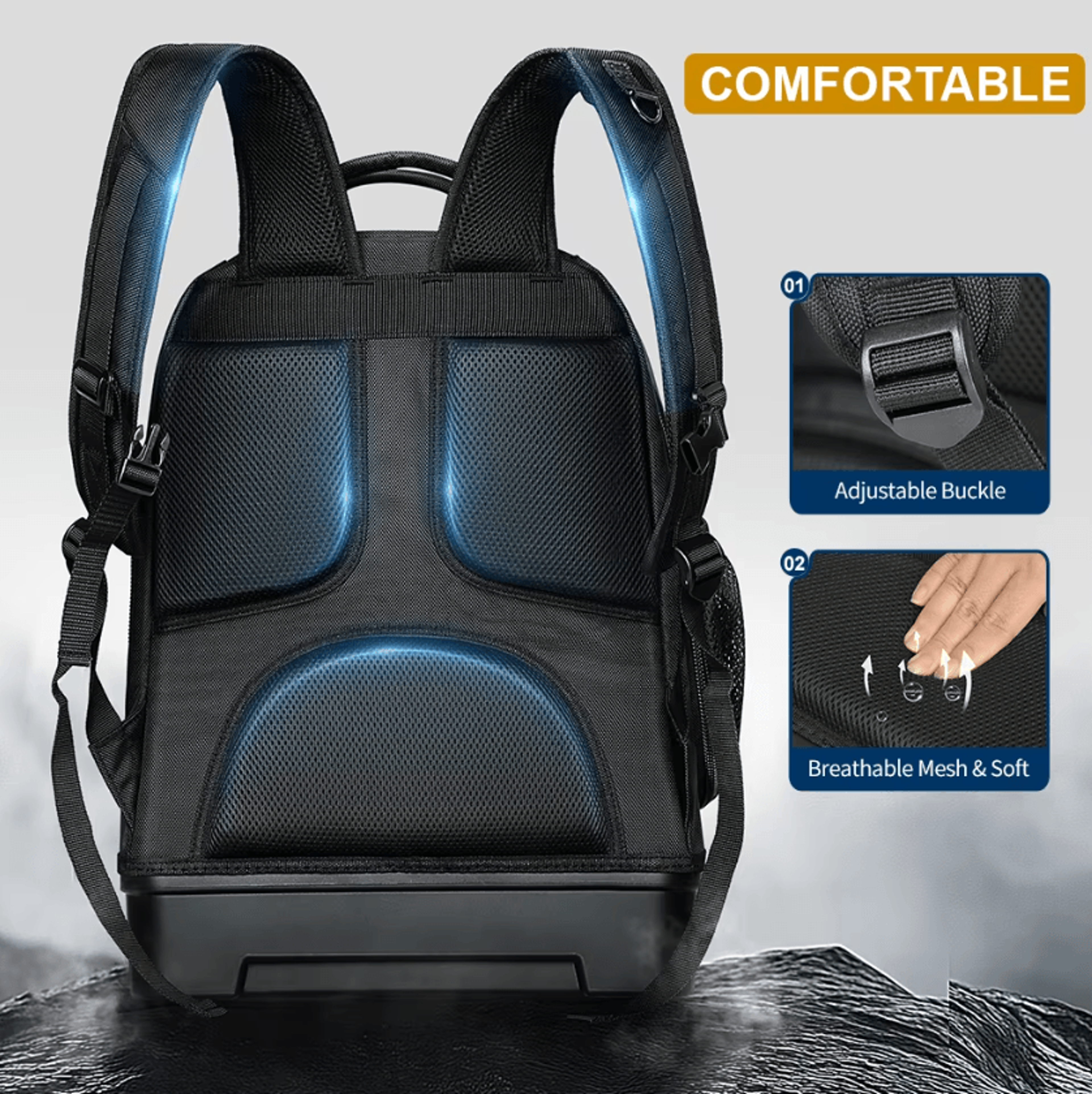 WINHUNT Heavy Duty Tool Backpack With Molded Bottom For Electricians And Construction Workers 1