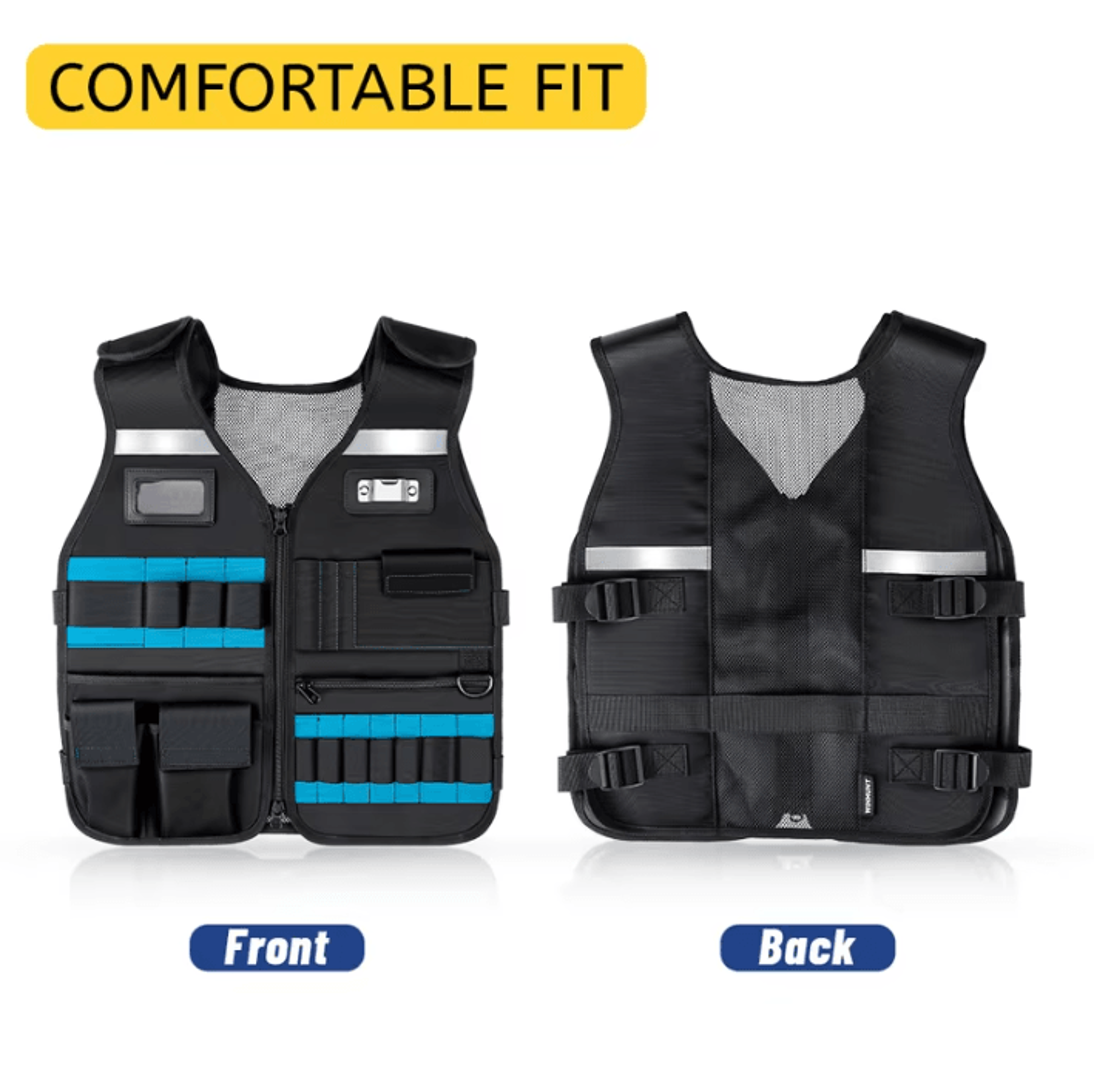 Adjustable Multi Pocket Tool Vest For Electrician Carpenters And Handymen 3
