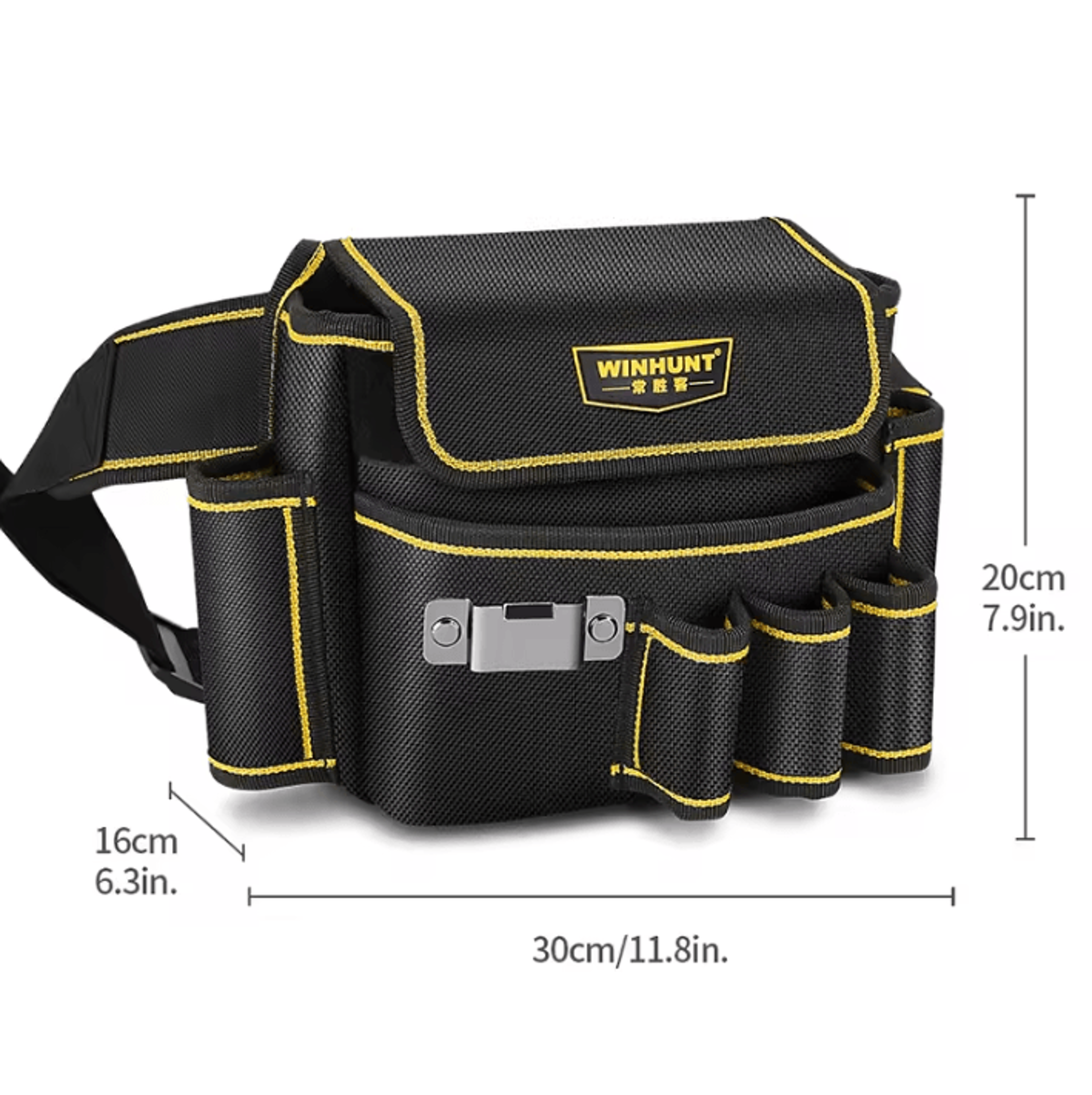 Multi Pocket Tool Pouch With Adjustable Belt For Electricians And Carpenters 0