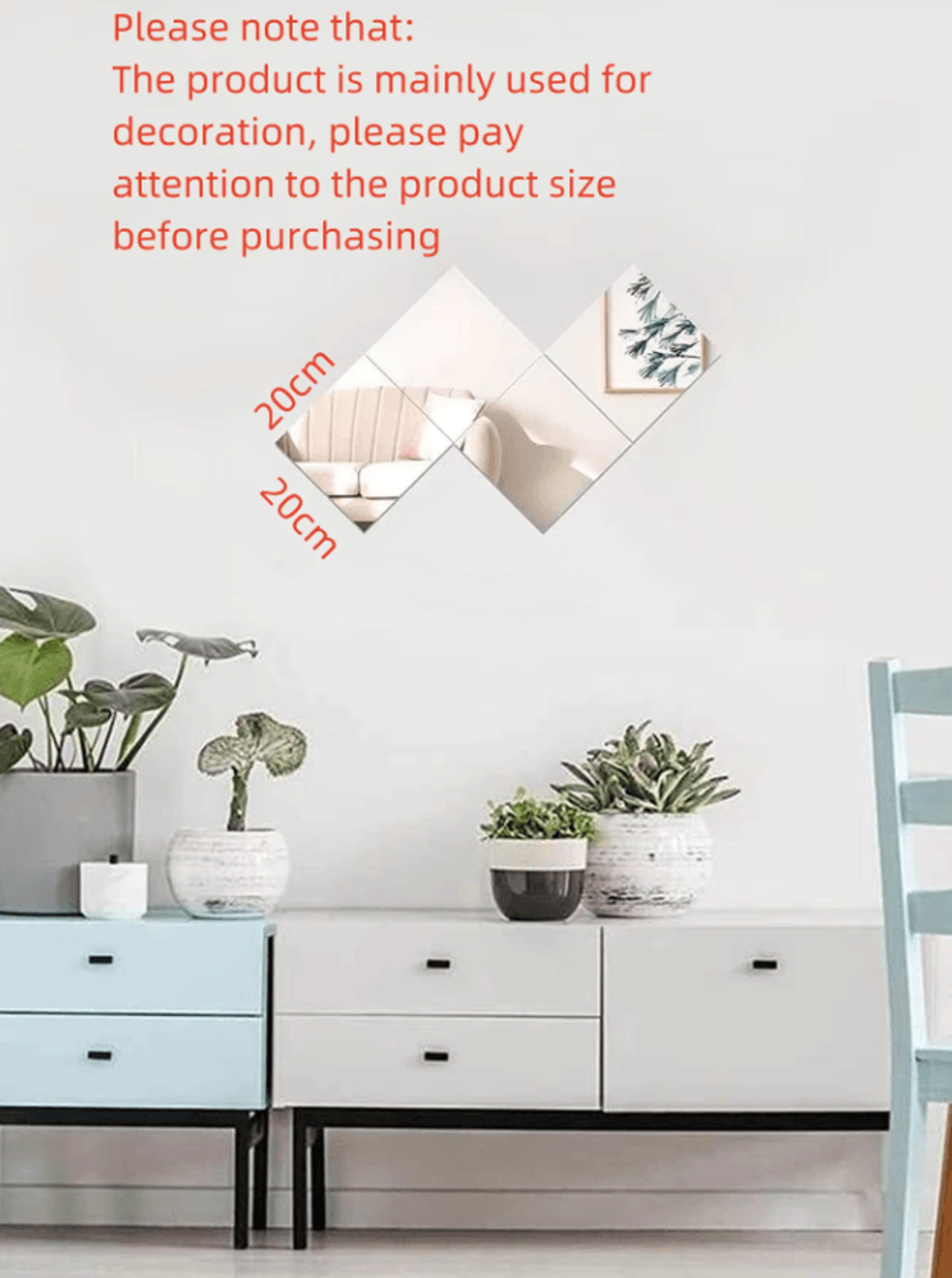Self Adhesive Acrylic Mirror Wall Stickers For Home Decor 1