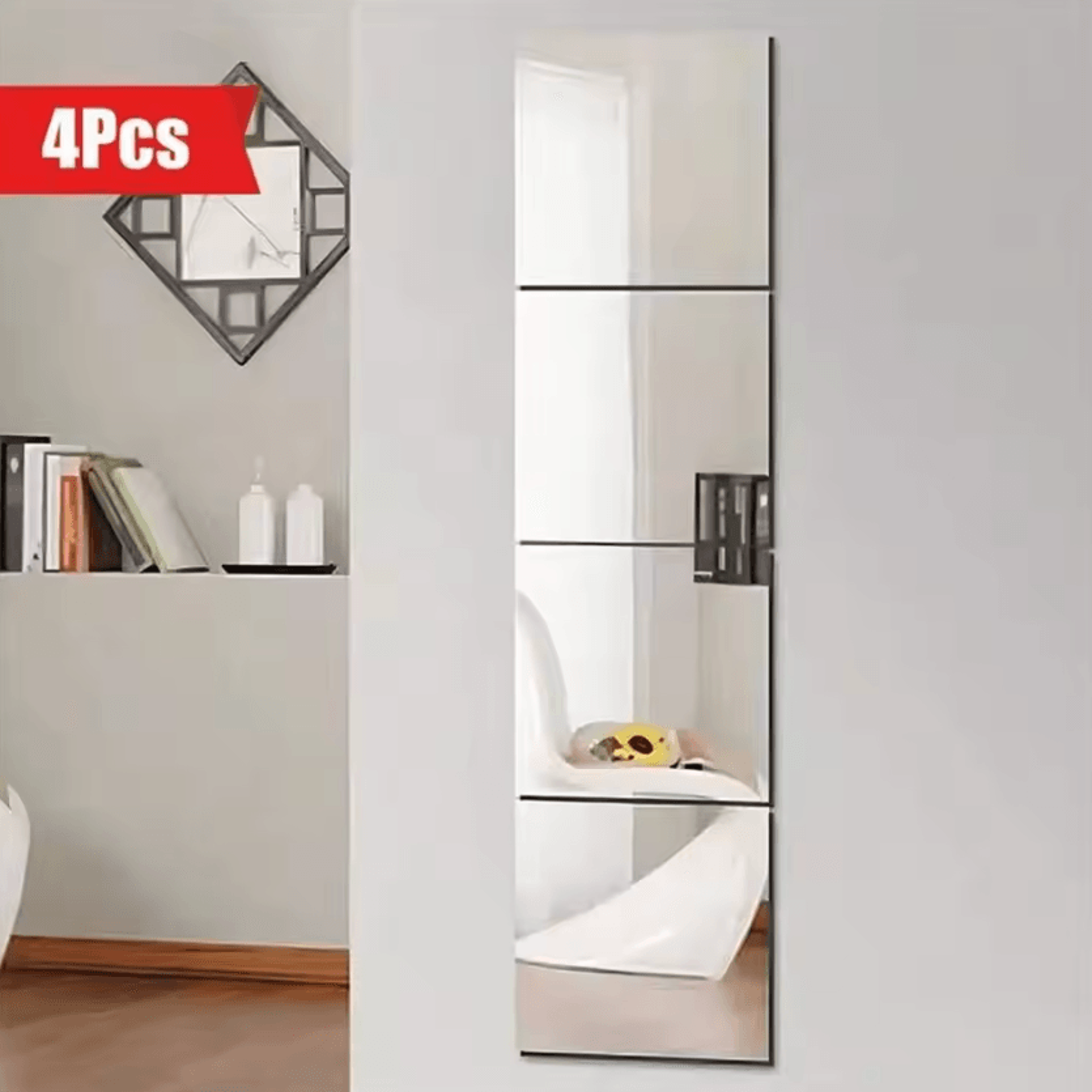Self Adhesive Acrylic Mirror Wall Stickers For Home Decor 4