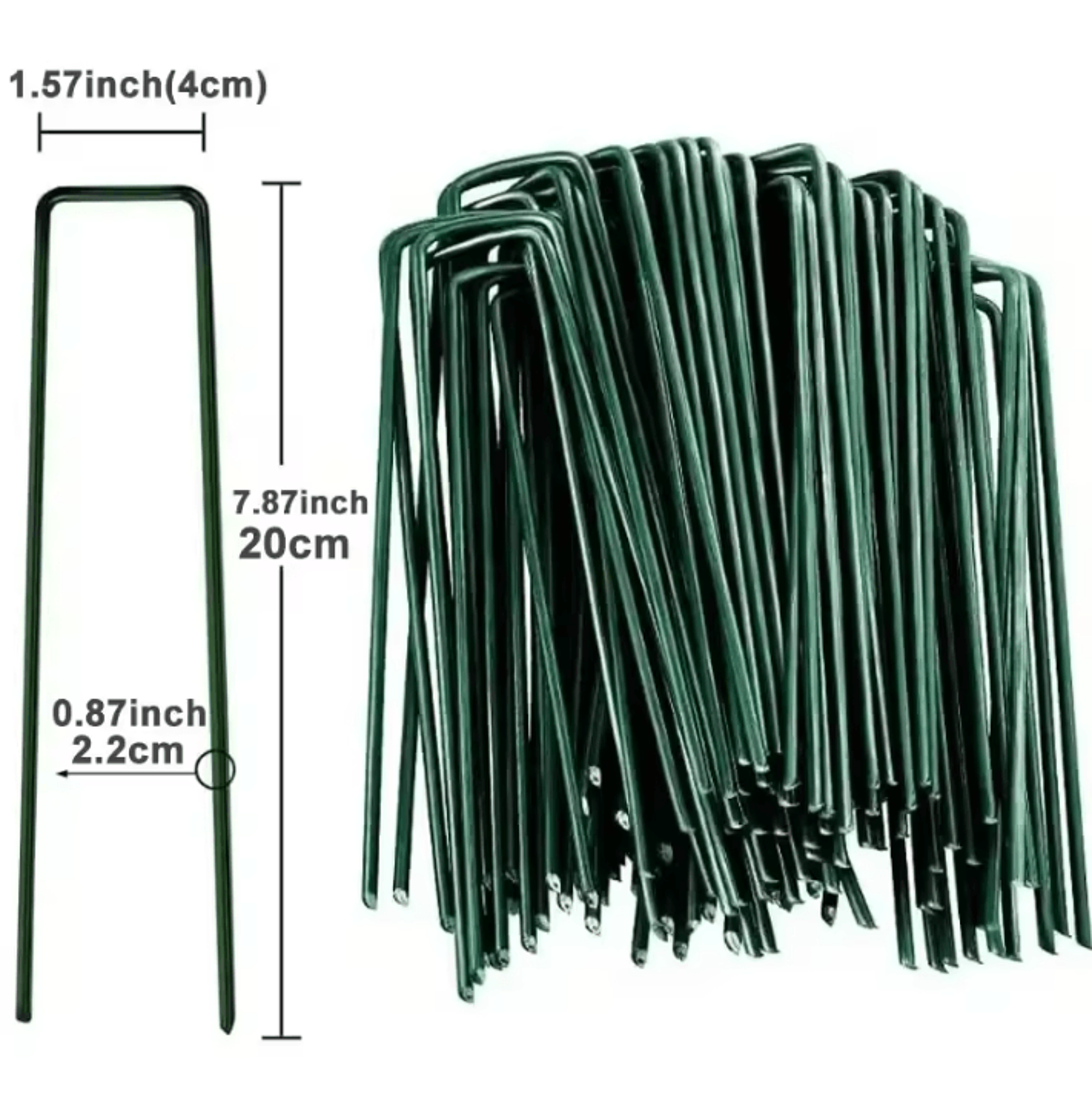 Heavy Duty U Shaped Landscape Staples Garden Stakes For Weed Barrier Lawn And Tents 5