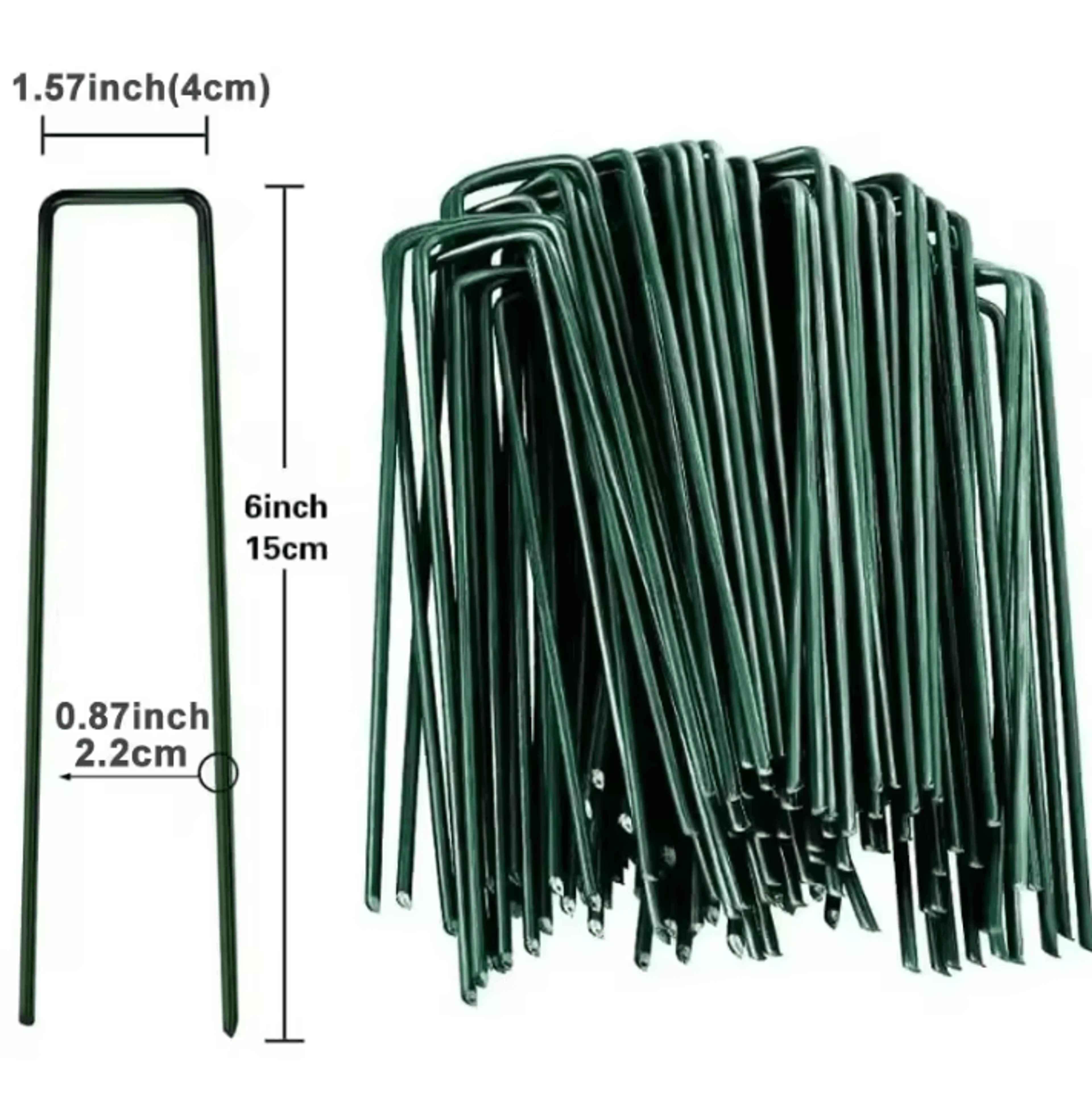 Heavy Duty U Shaped Landscape Staples Garden Stakes For Weed Barrier Lawn And Tents 7