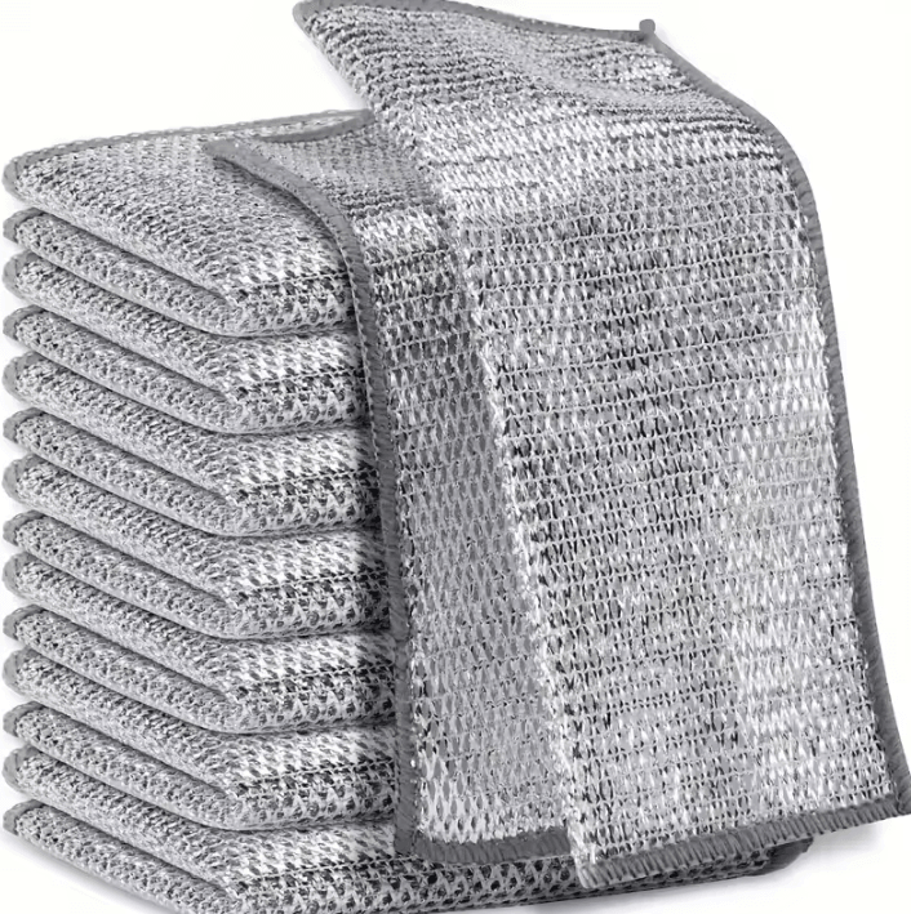 Magic Double Sided Steel Wire Cleaning Cloth Non Scratch Kitchen Dish And Pot Scrubbing Rag 1