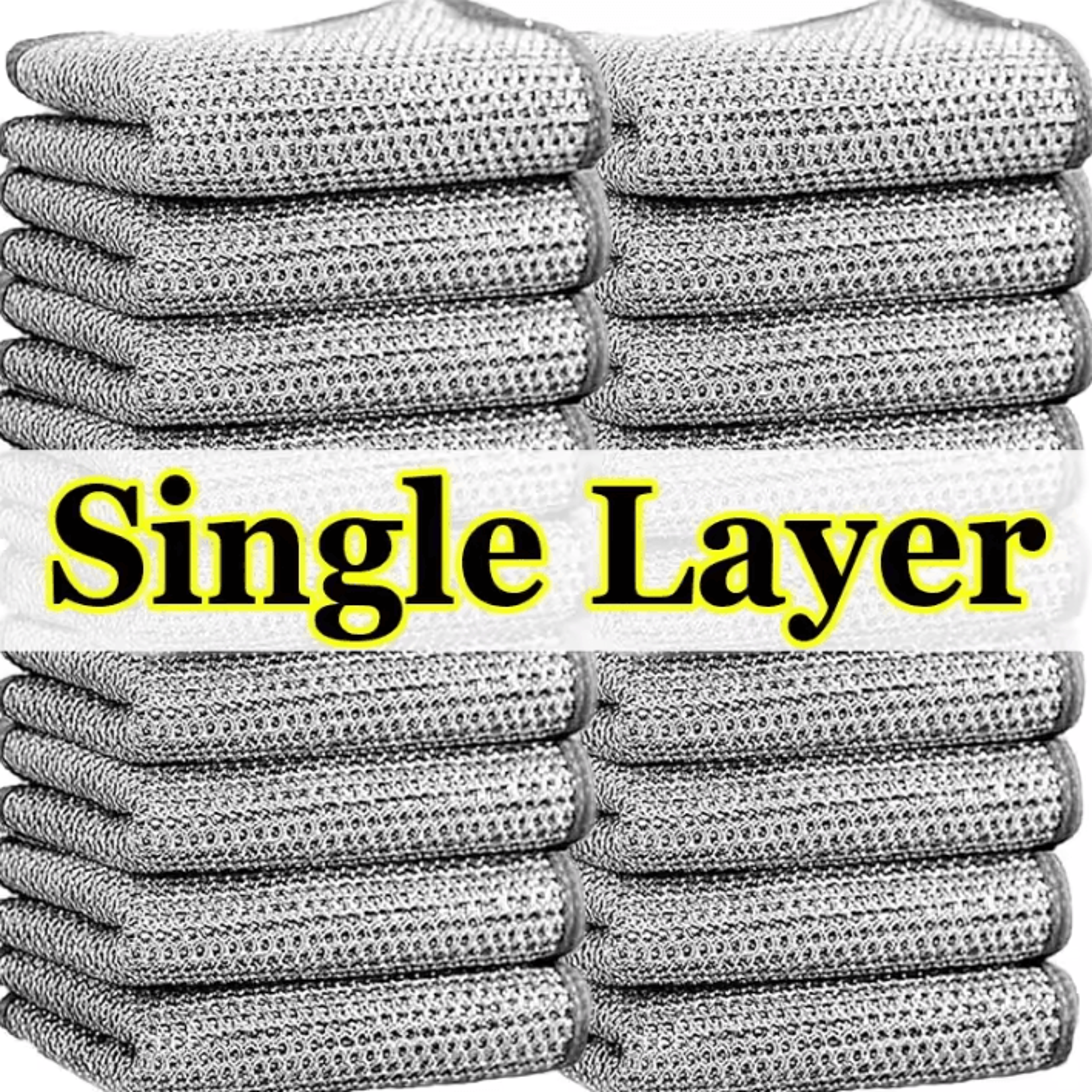 Double Layer Steel Wire Cleaning Cloth Reusable Magic Dish Scrubber For Kitchen Pots And Pans 5