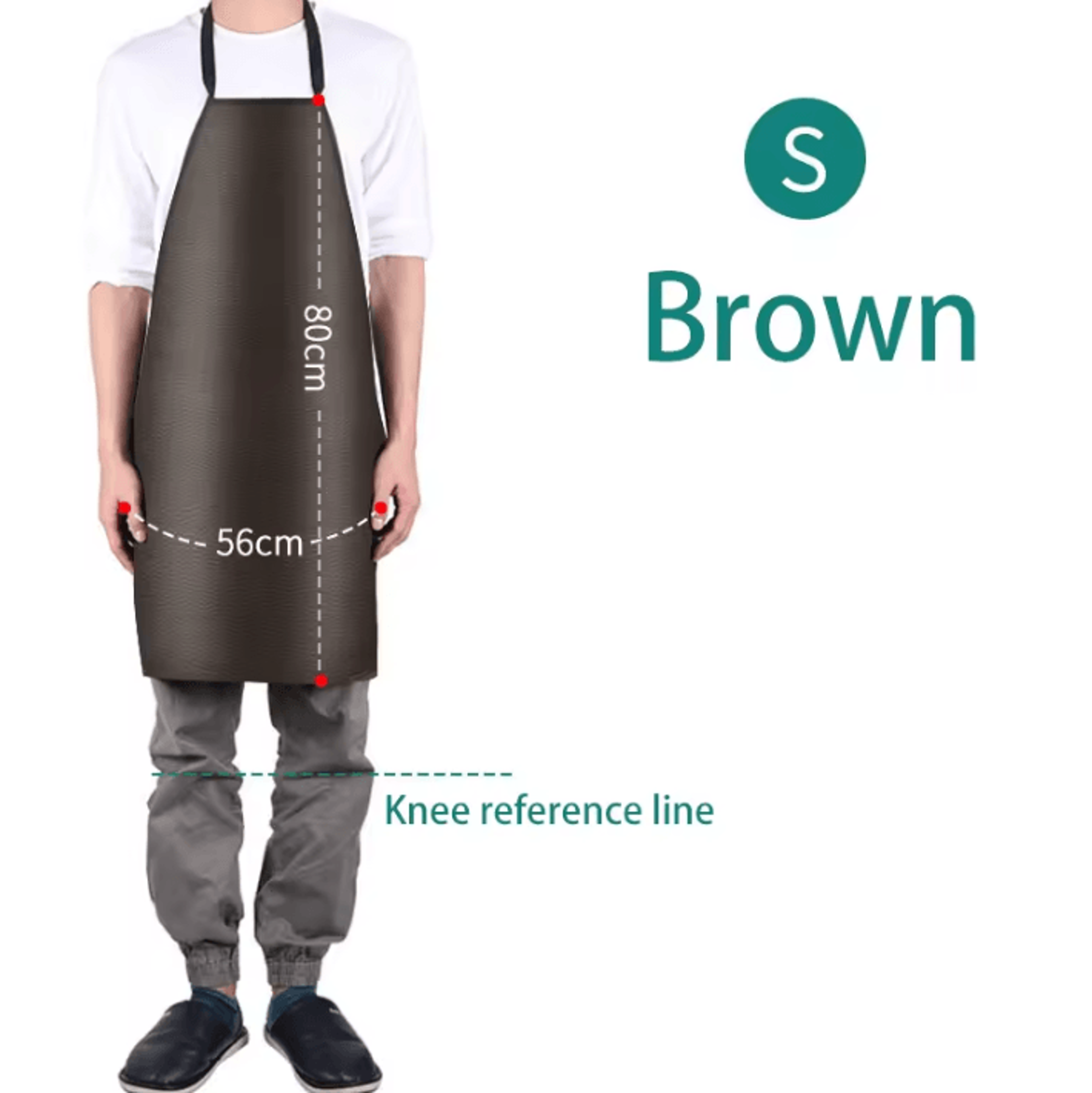 Heavy Duty Waterproof PU Leather Apron Oil Proof Kitchen Work Apron For Cooking Gardening And Works 7