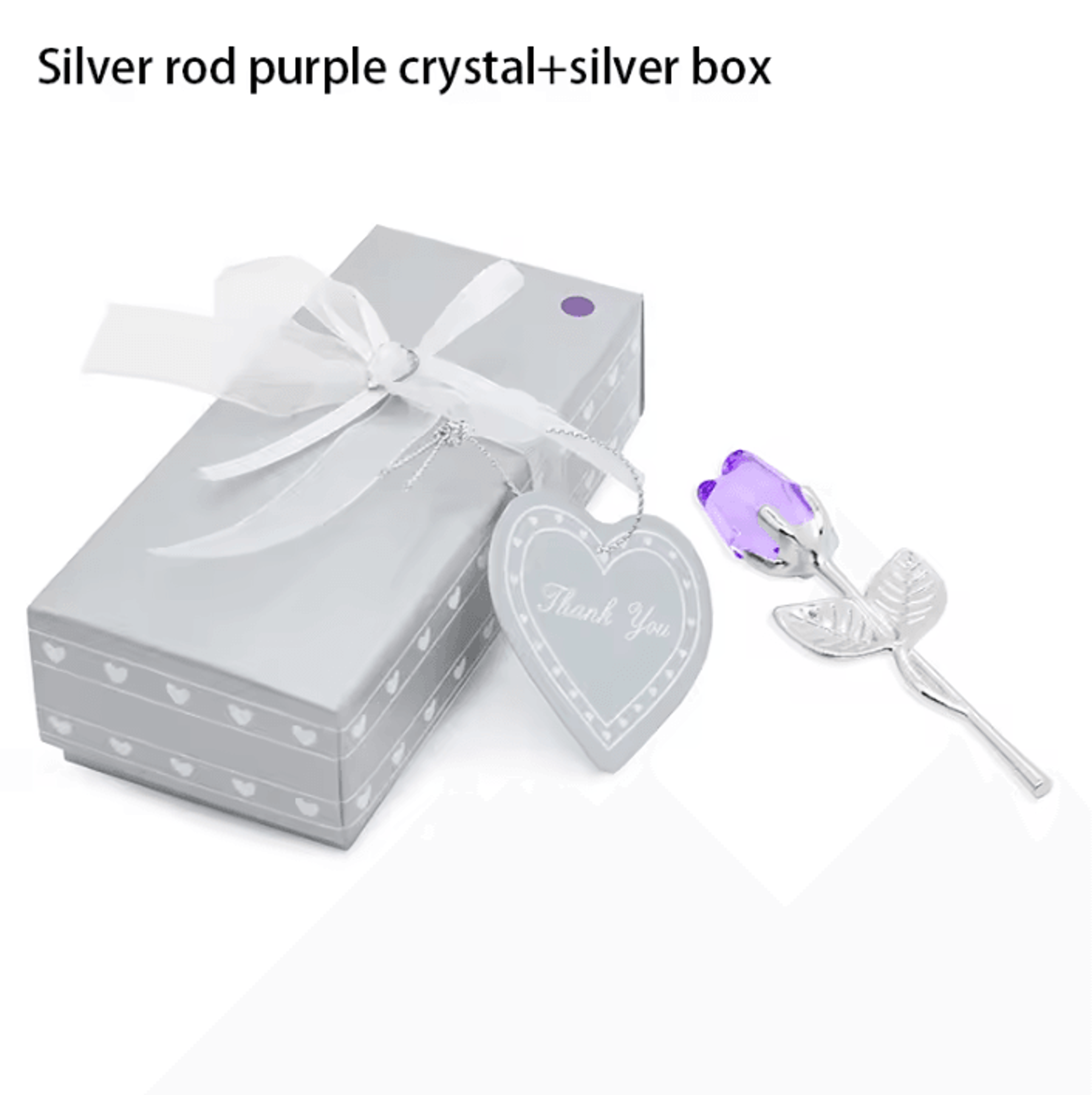 Crystal Rose Artificial Flower Gold And Silver Romantic Gift With Box For Wedding Valentine And Hom 2