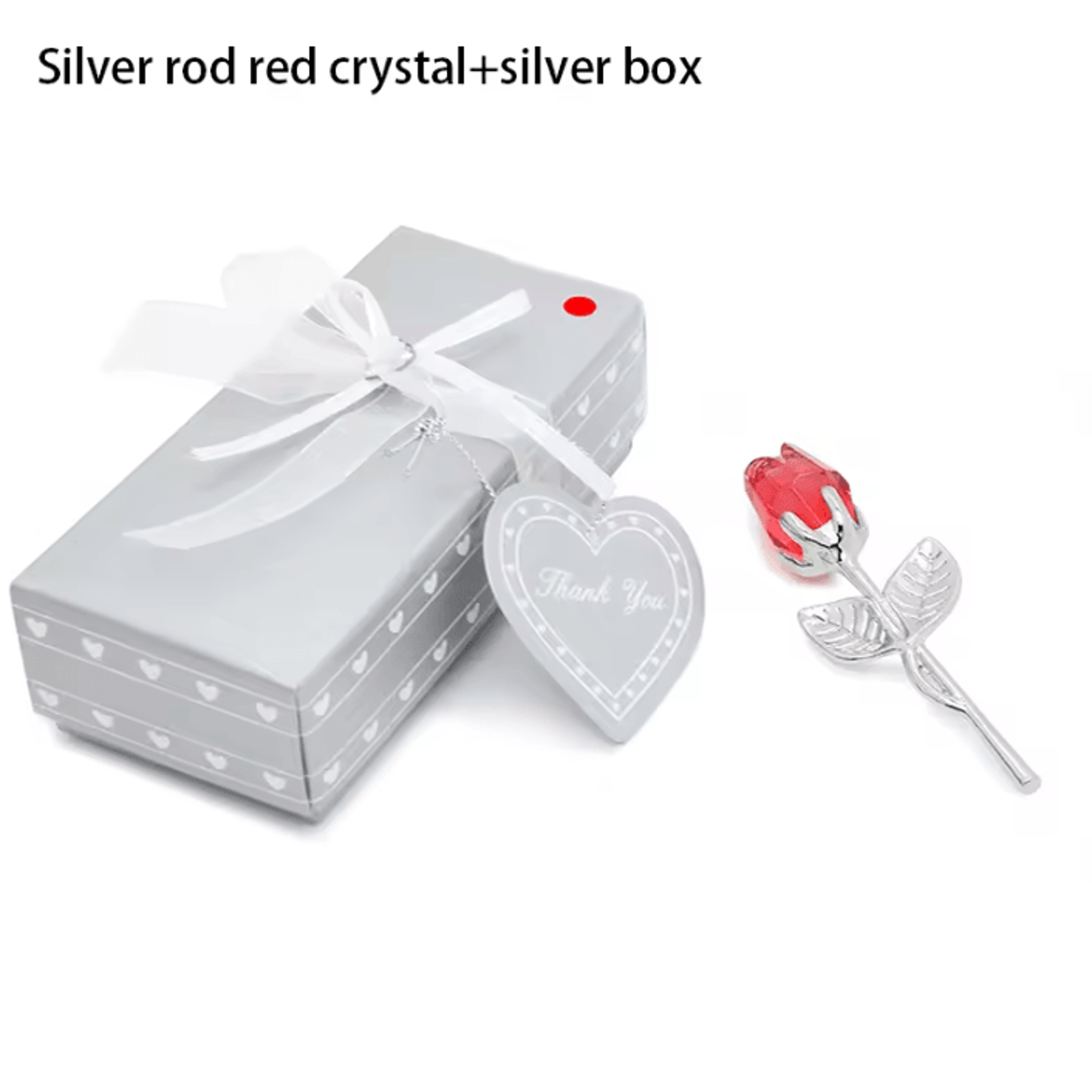 Crystal Rose Artificial Flower Gold And Silver Romantic Gift With Box For Wedding Valentine And Hom 4
