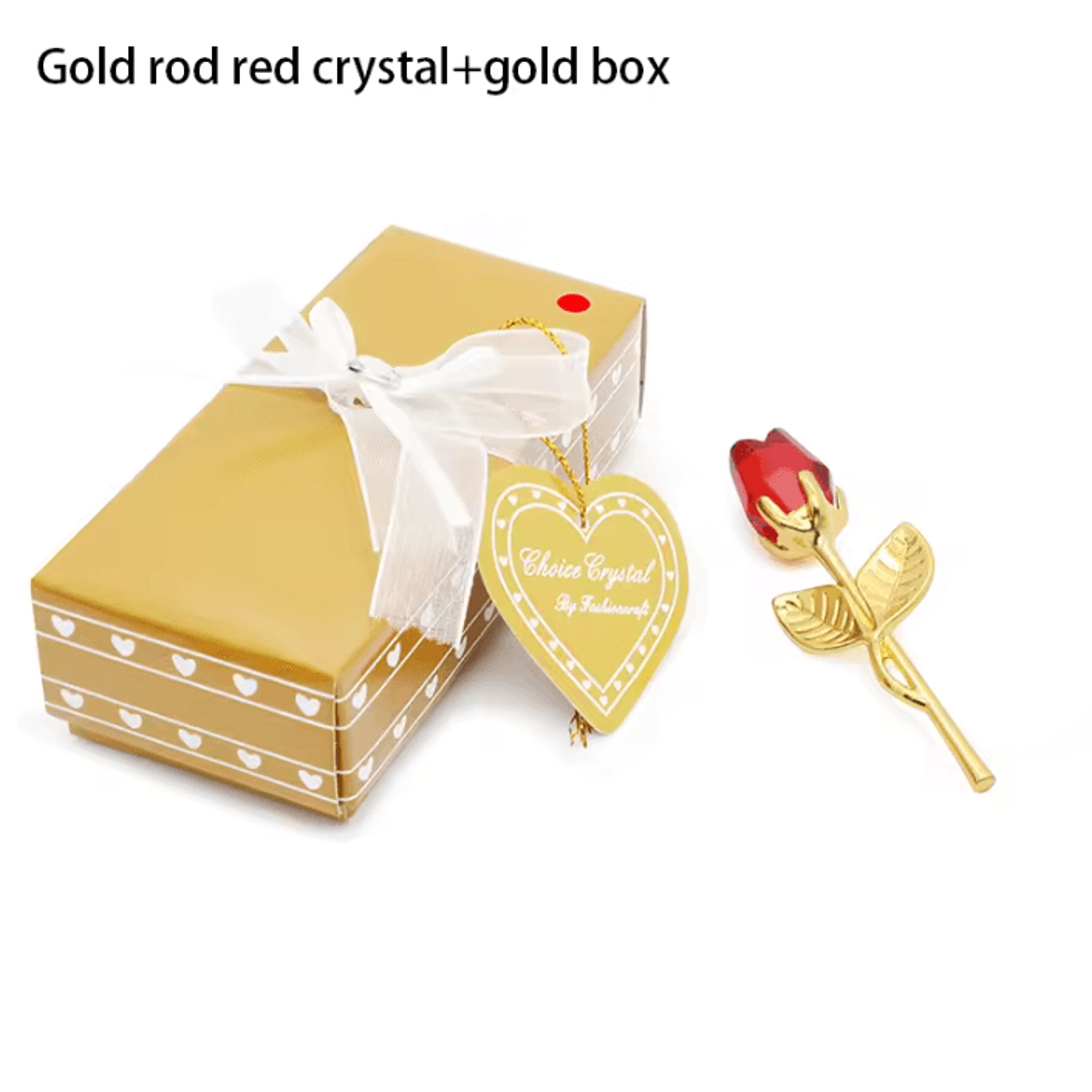 Crystal Rose Artificial Flower Gold And Silver Romantic Gift With Box For Wedding Valentine And Hom 8