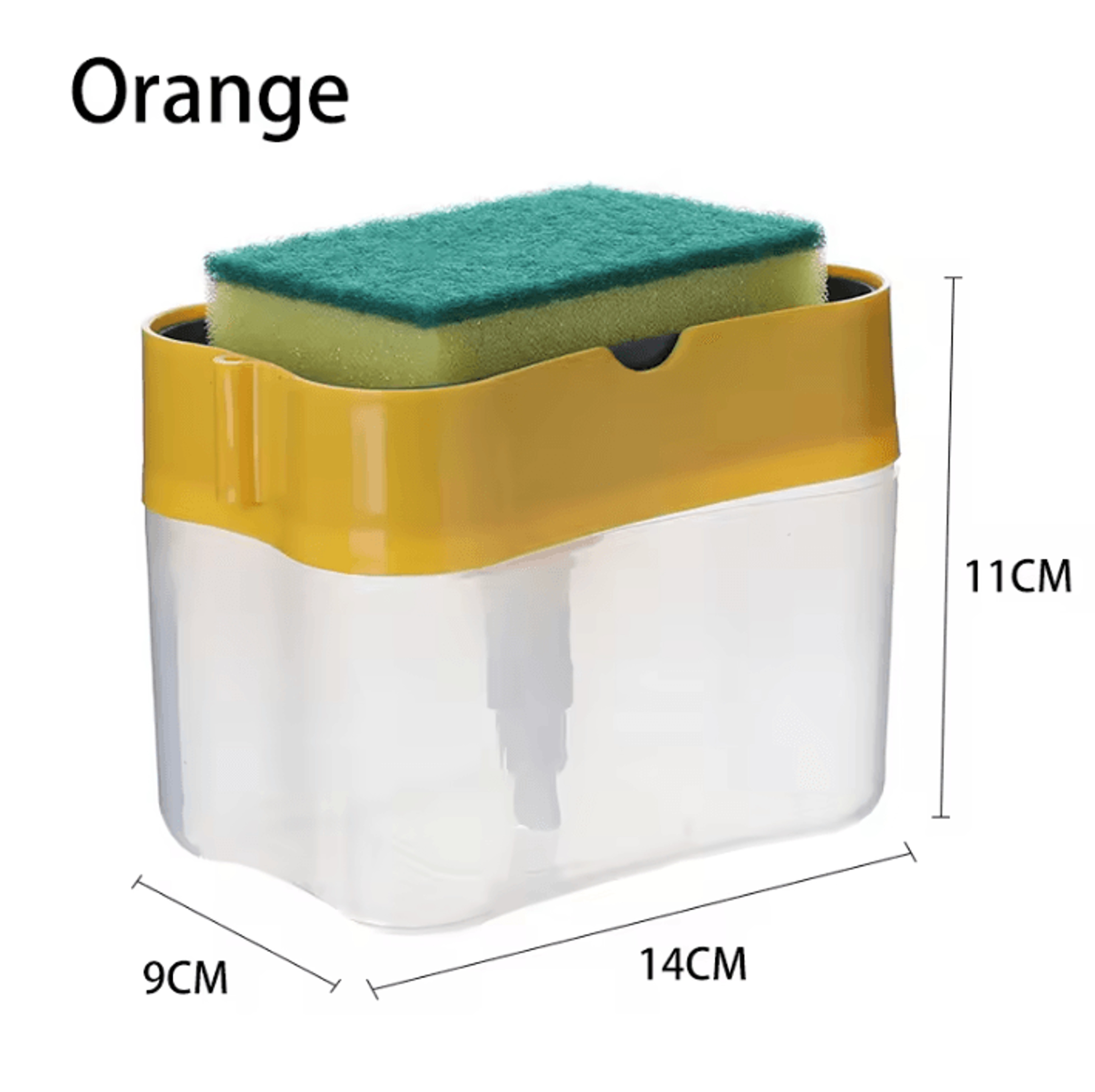 2in1 Dish Soap Dispenser With Sponge Holder Press Pump Kitchen Sink Organizer 10