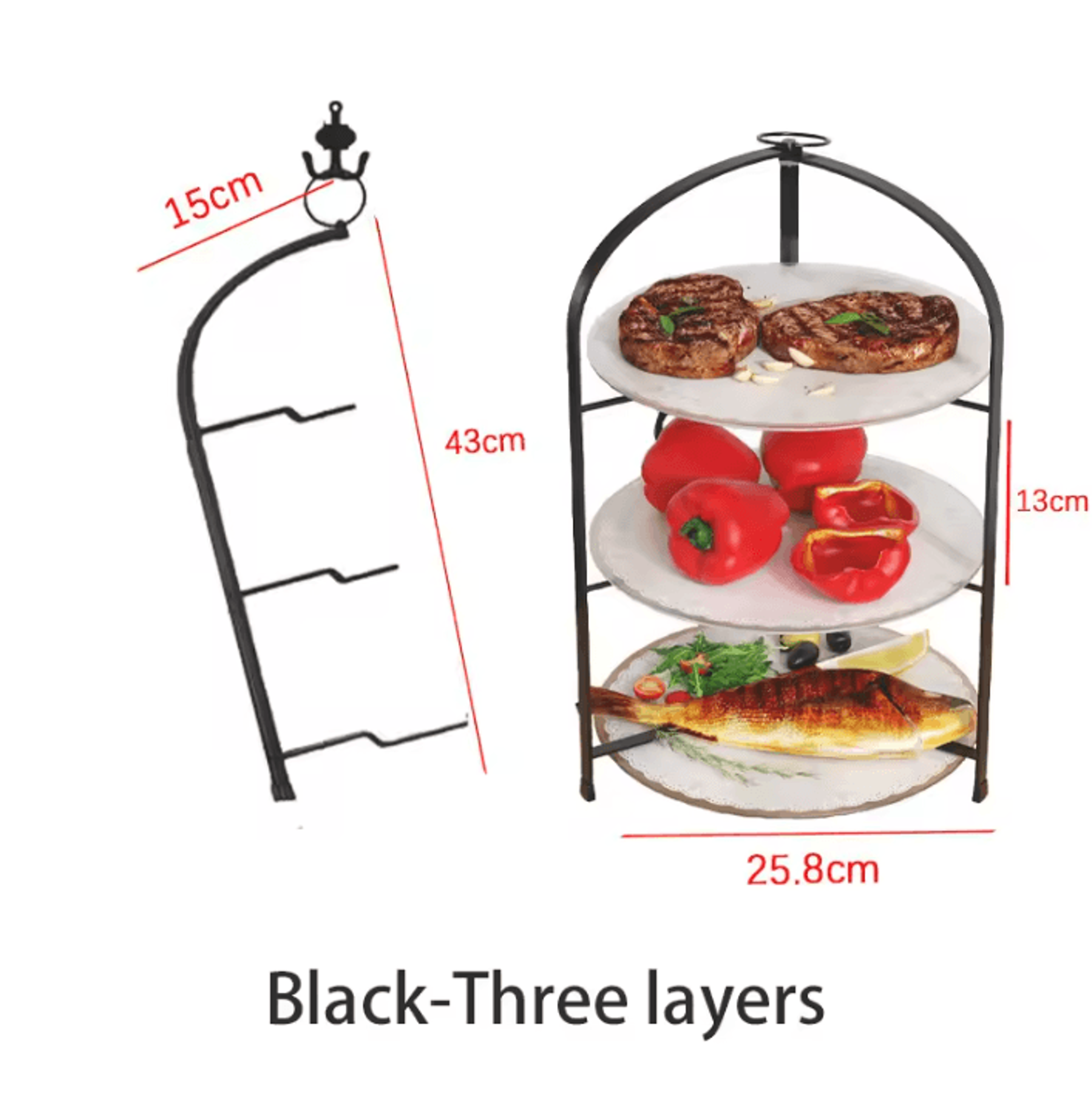 34Tier Kitchen Storage Rack Foldable WallMounted Vegetable And Side Dish Organizer NoDrill 1