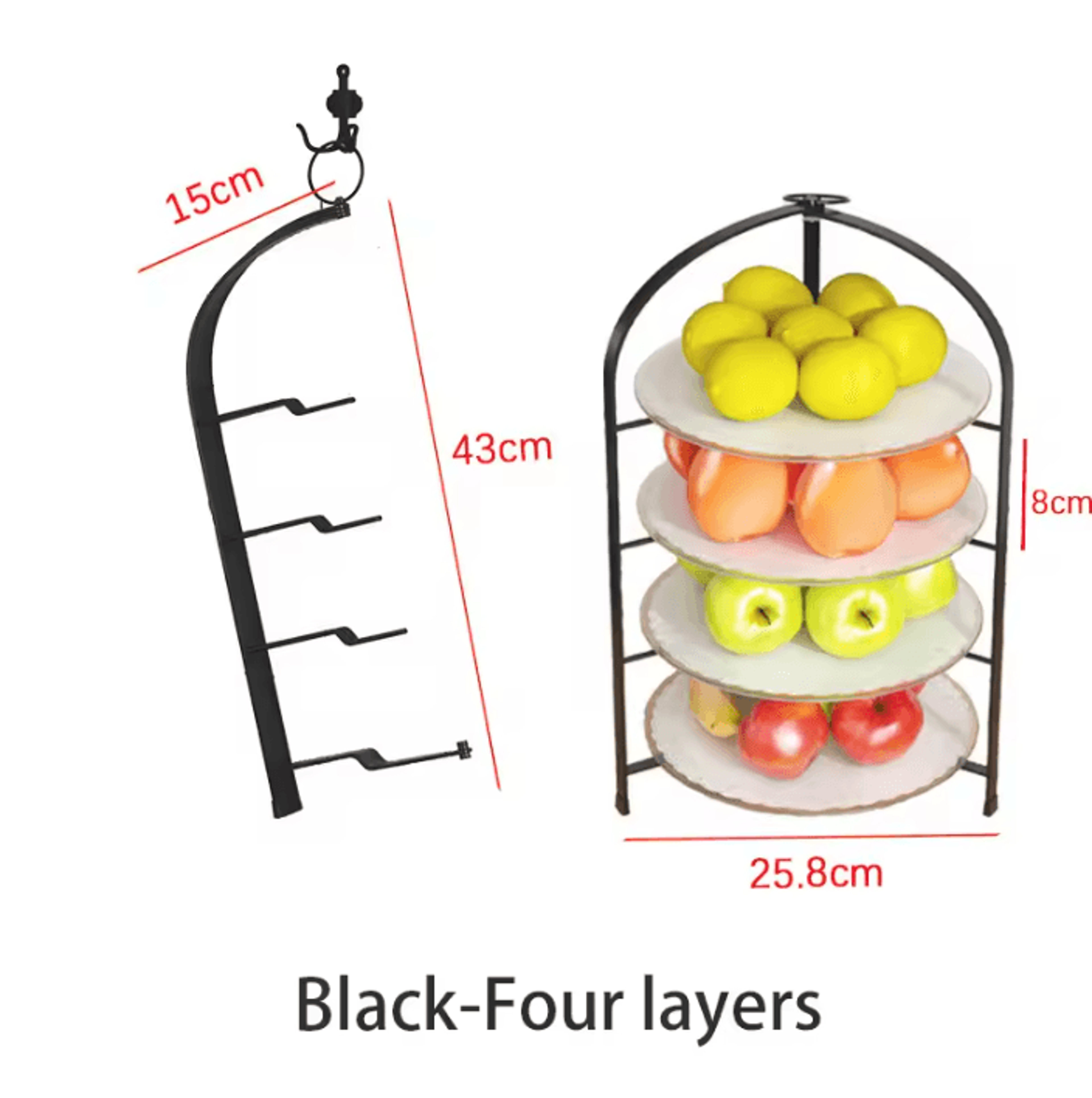 34Tier Kitchen Storage Rack Foldable WallMounted Vegetable And Side Dish Organizer NoDrill 3
