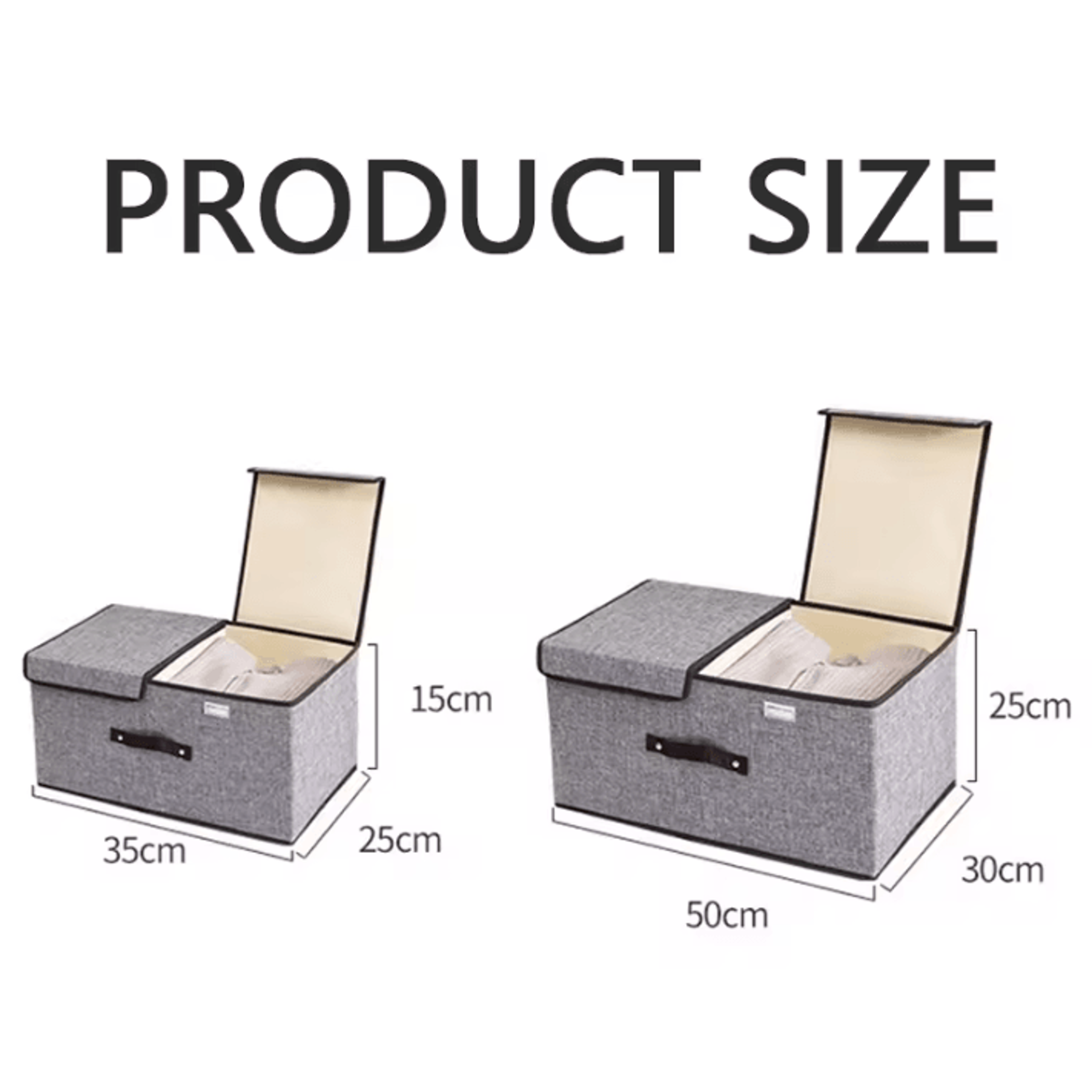 Large Foldable Storage Box With Double Lid Fabric Closet Organizer For Clothes And Underwear 1
