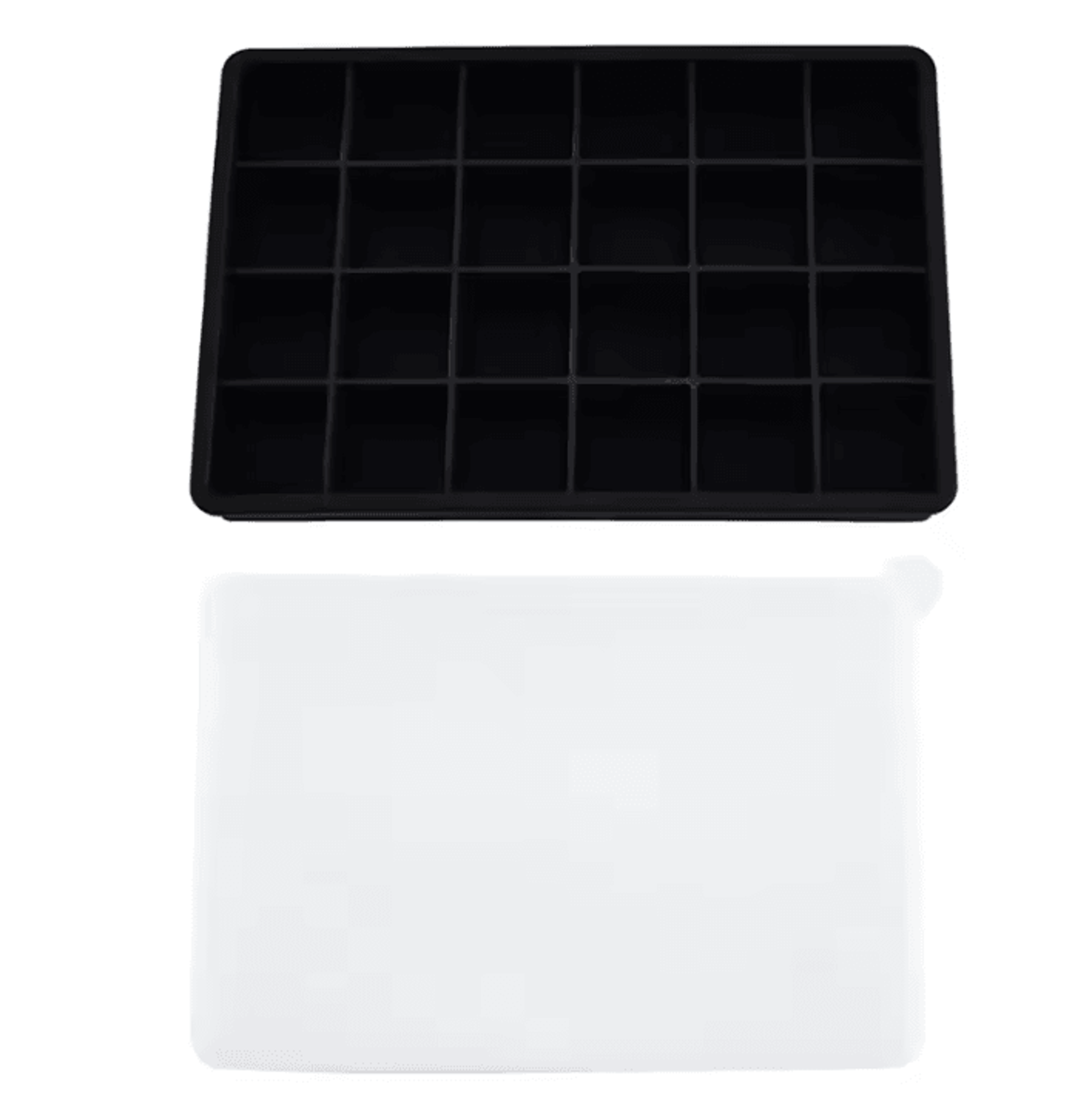 24 Grid Silicone Ice Cube Mold Big Square Ice Cube Tray Mold Ice Cube Maker Nontoxic Durable Bar Pu 2