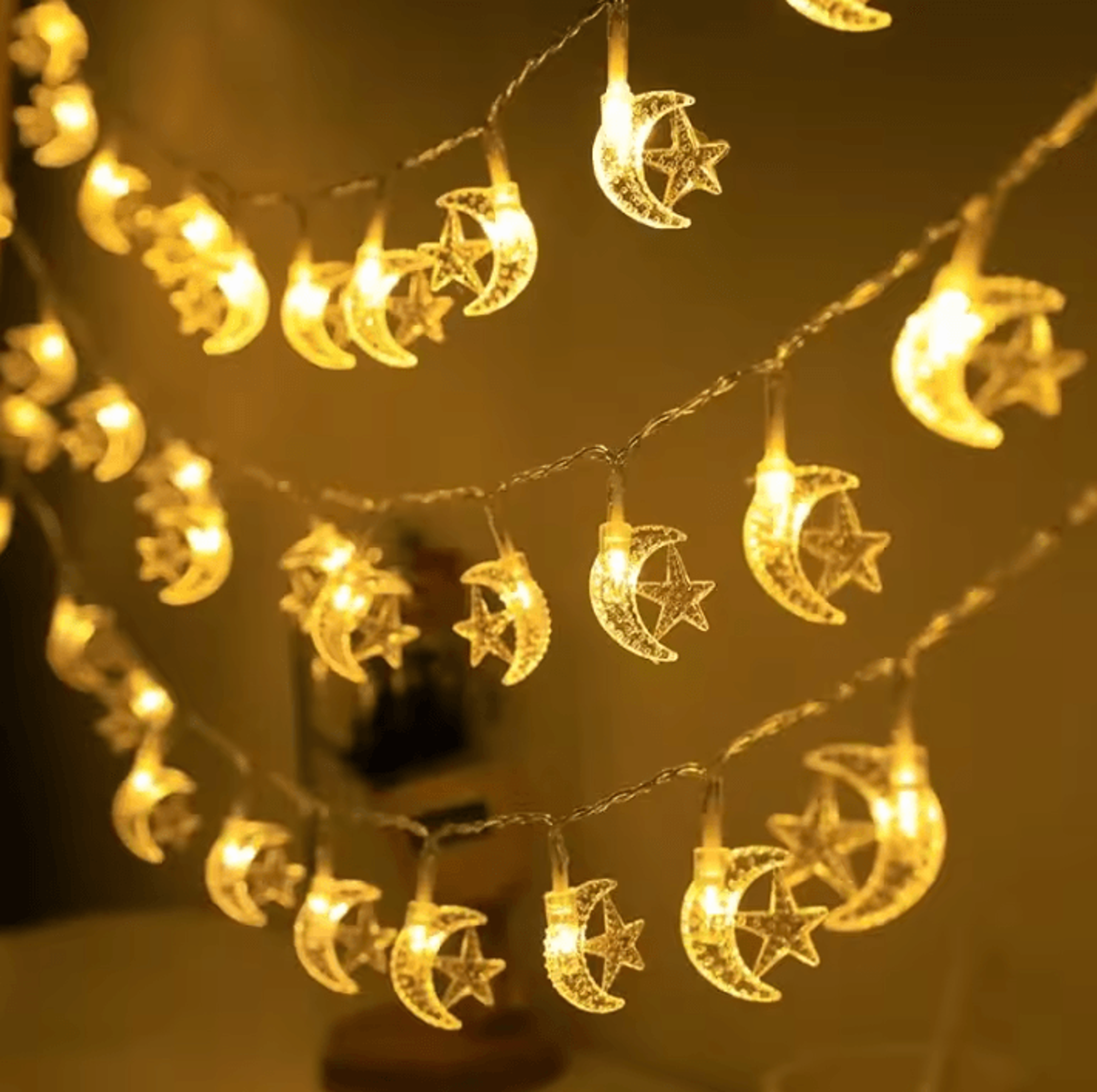 3M Star Moon String Lights 20 LED BatteryPowered Decorative Lights For Ramadan Weddings And Home De 0
