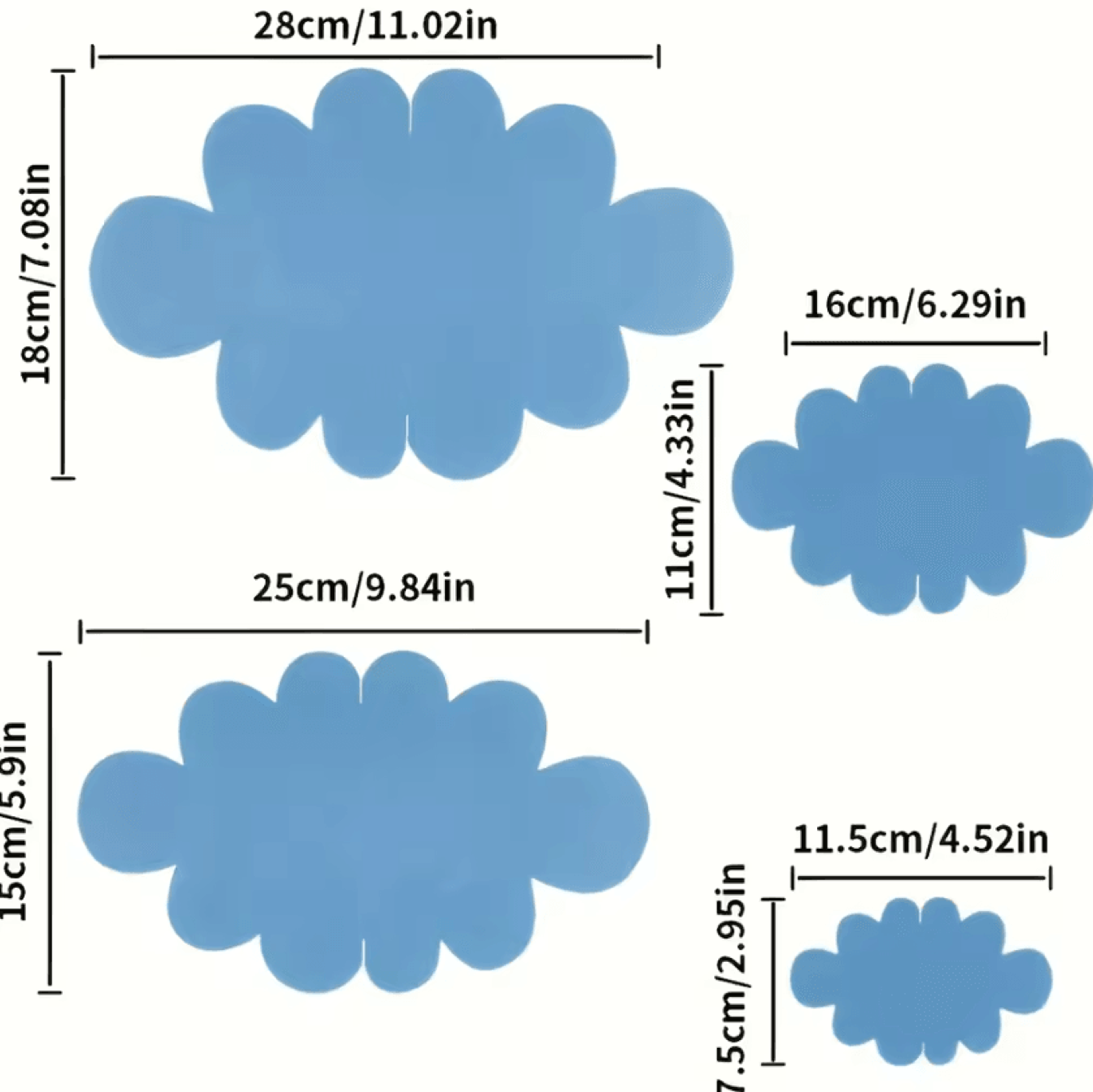 Cloud Felt Party Banner Set Hanging Nursery And Party Ceiling Decorations 3
