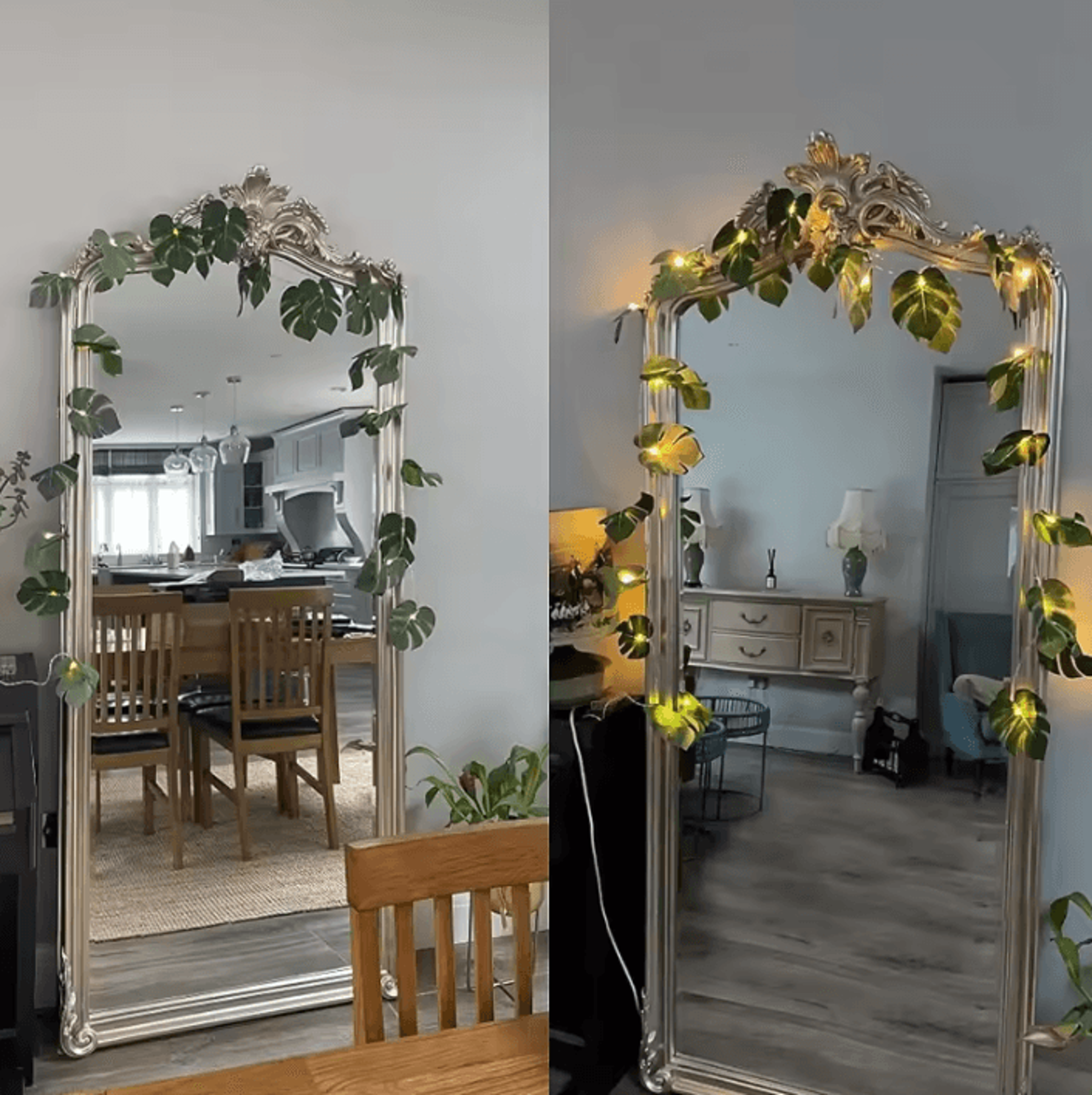 Monstera Leaf String Lights Tropical Palm Leaf Garland For Party And Home Decor 2