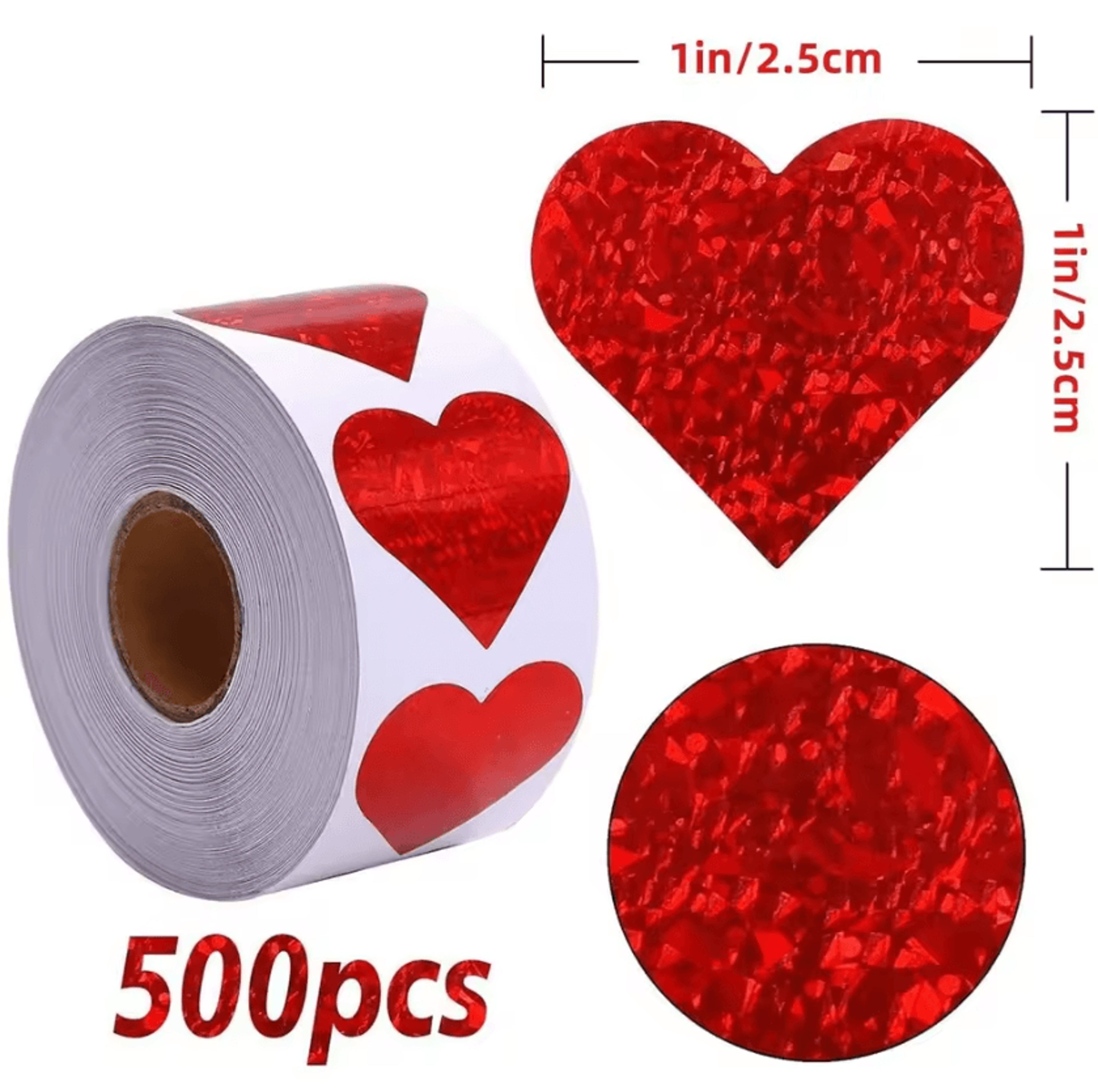 Metallic Gold Heart Dot Stickers Permanent Adhesive Labels For Crafts And Gift Decorations 3