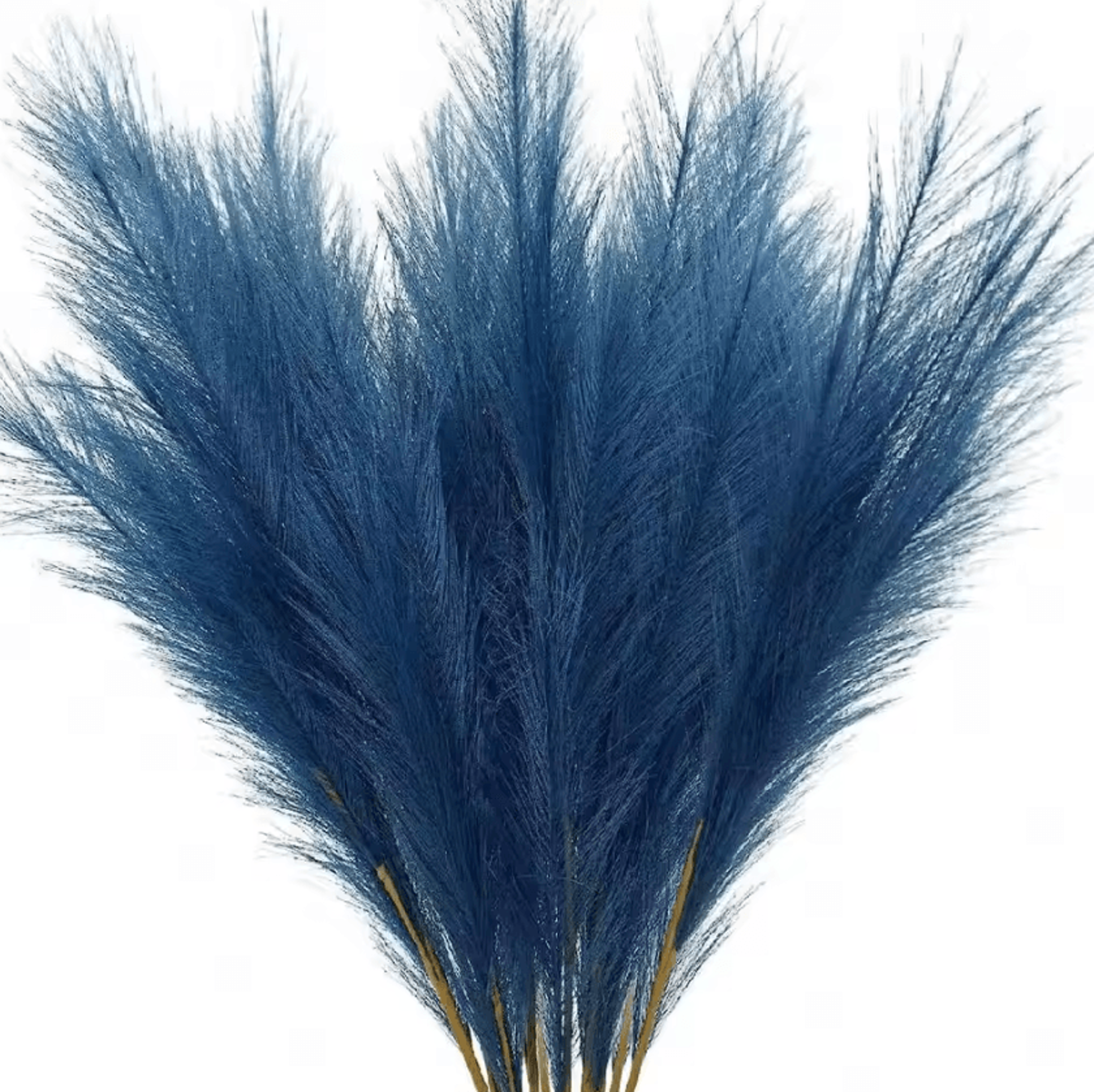 Blue Artificial Pampas Grass Stems Faux Reed Branches For Wedding And Home Decorations 4