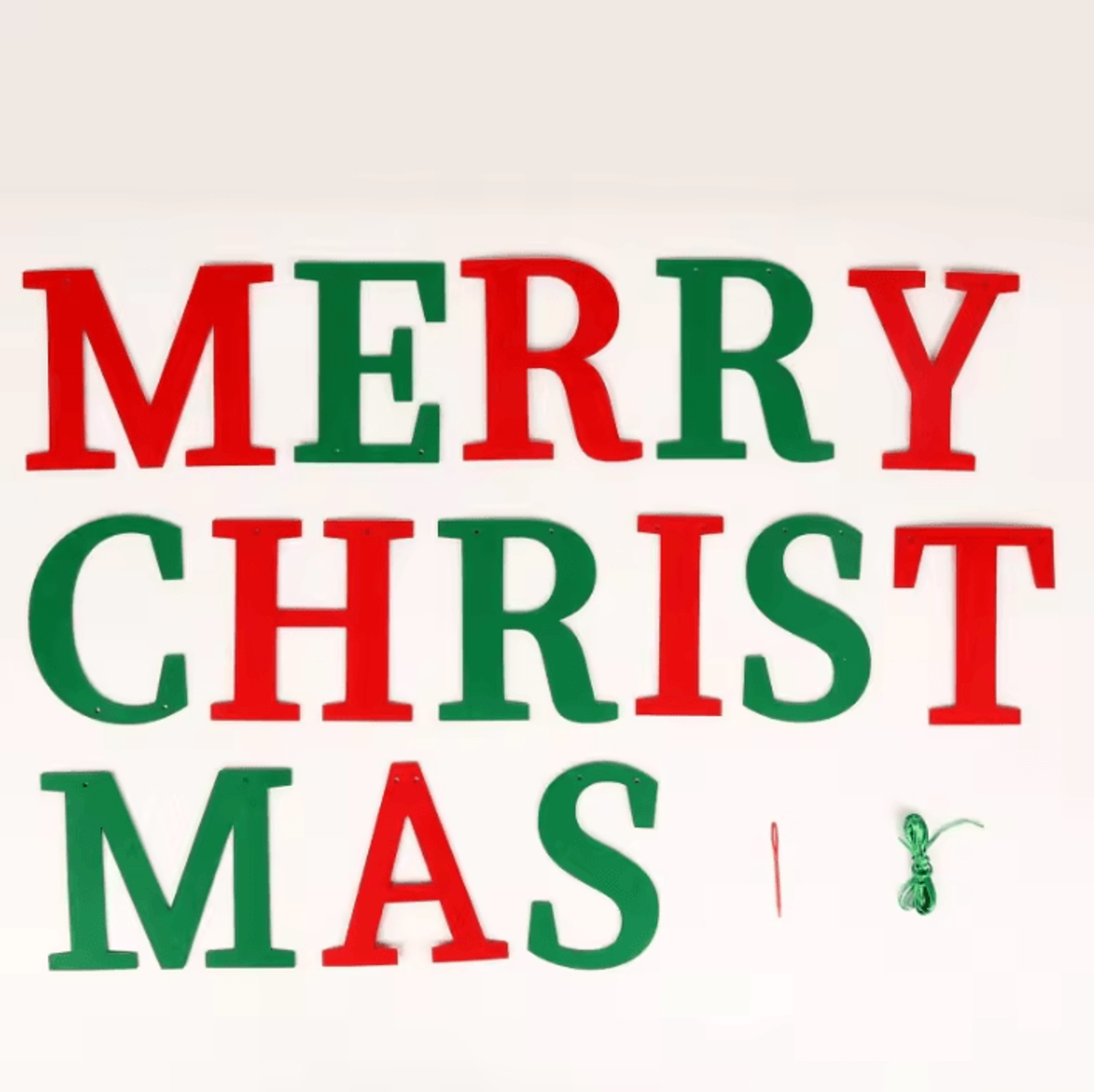 Christmas Felt Banner Holiday Hanging Decoration For Home And Office 3
