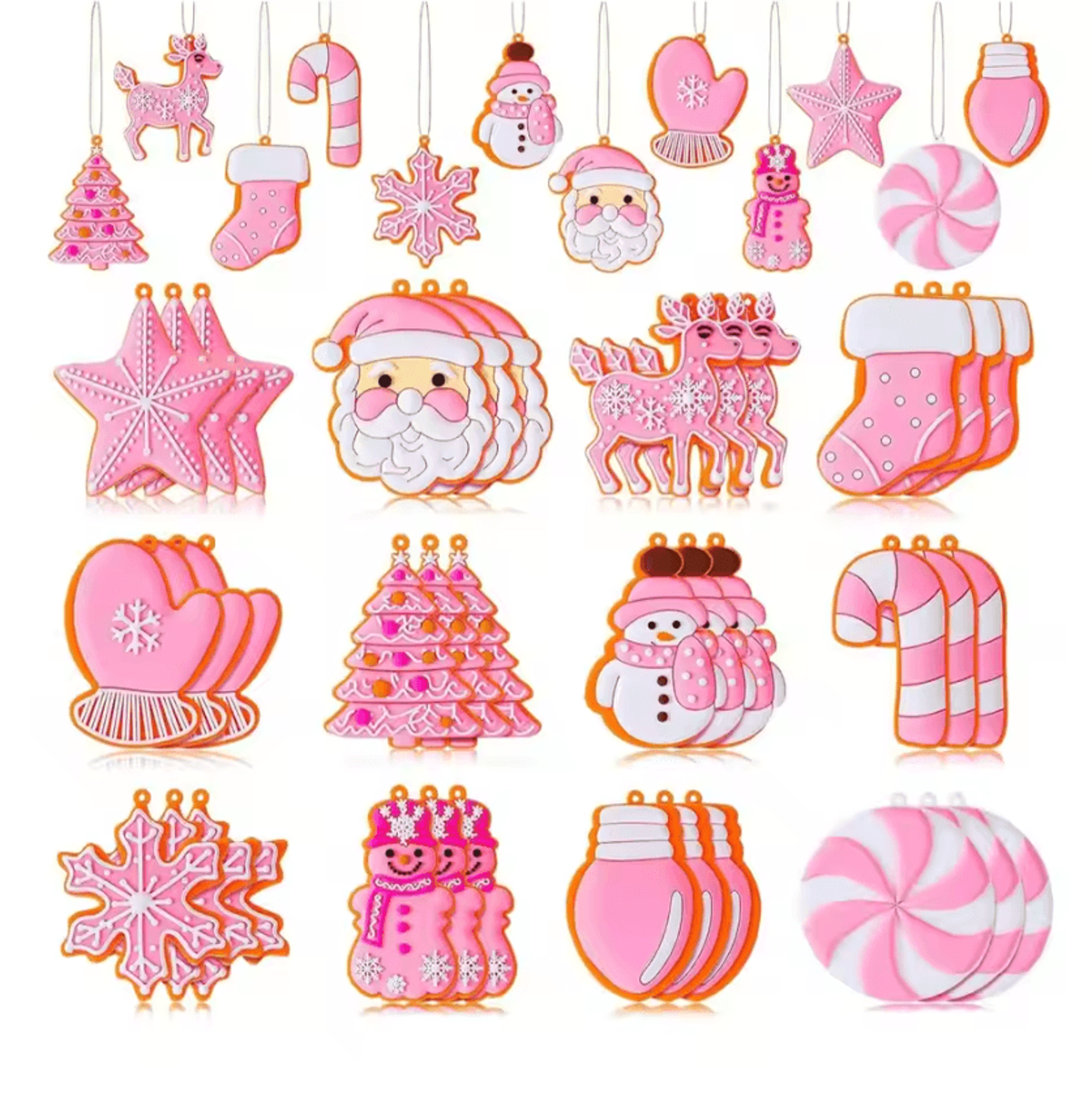 Christmas Peppermint Gingerbread Ornament Set  12pcs Christmas Tree Ornaments For Festive Holiday D 4
