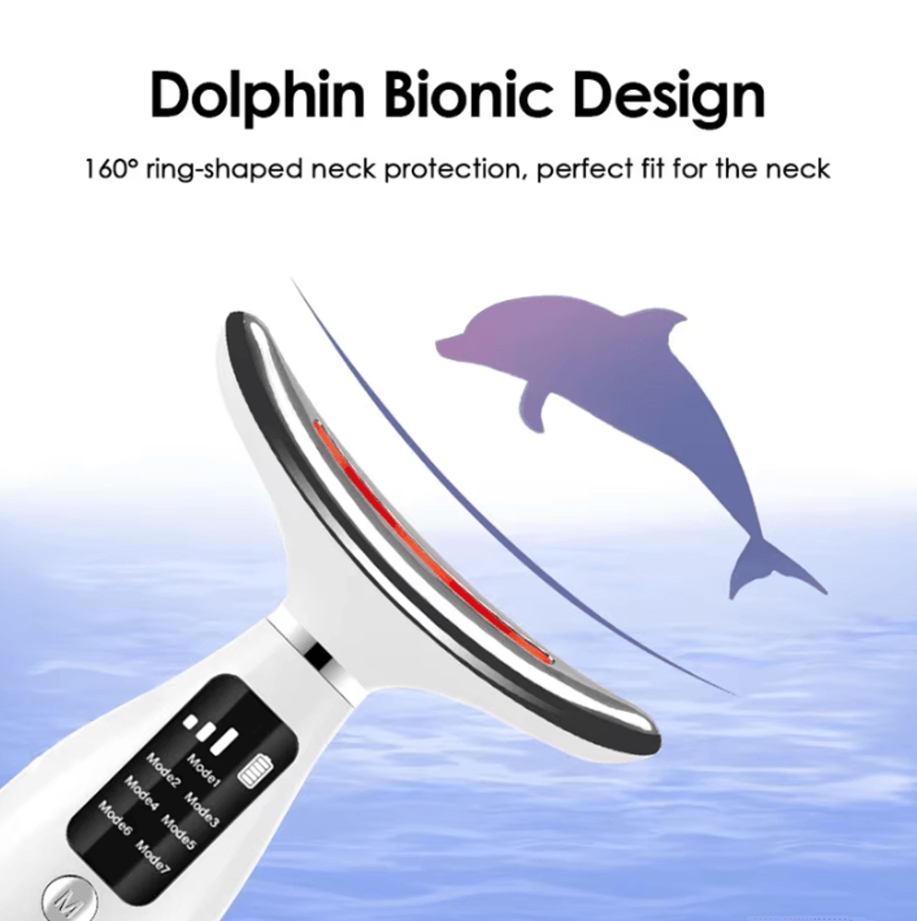 7Color LED Face  Neck Beauty Device  LED Face And Neck Massager With Vibration  7 Light Modes 2