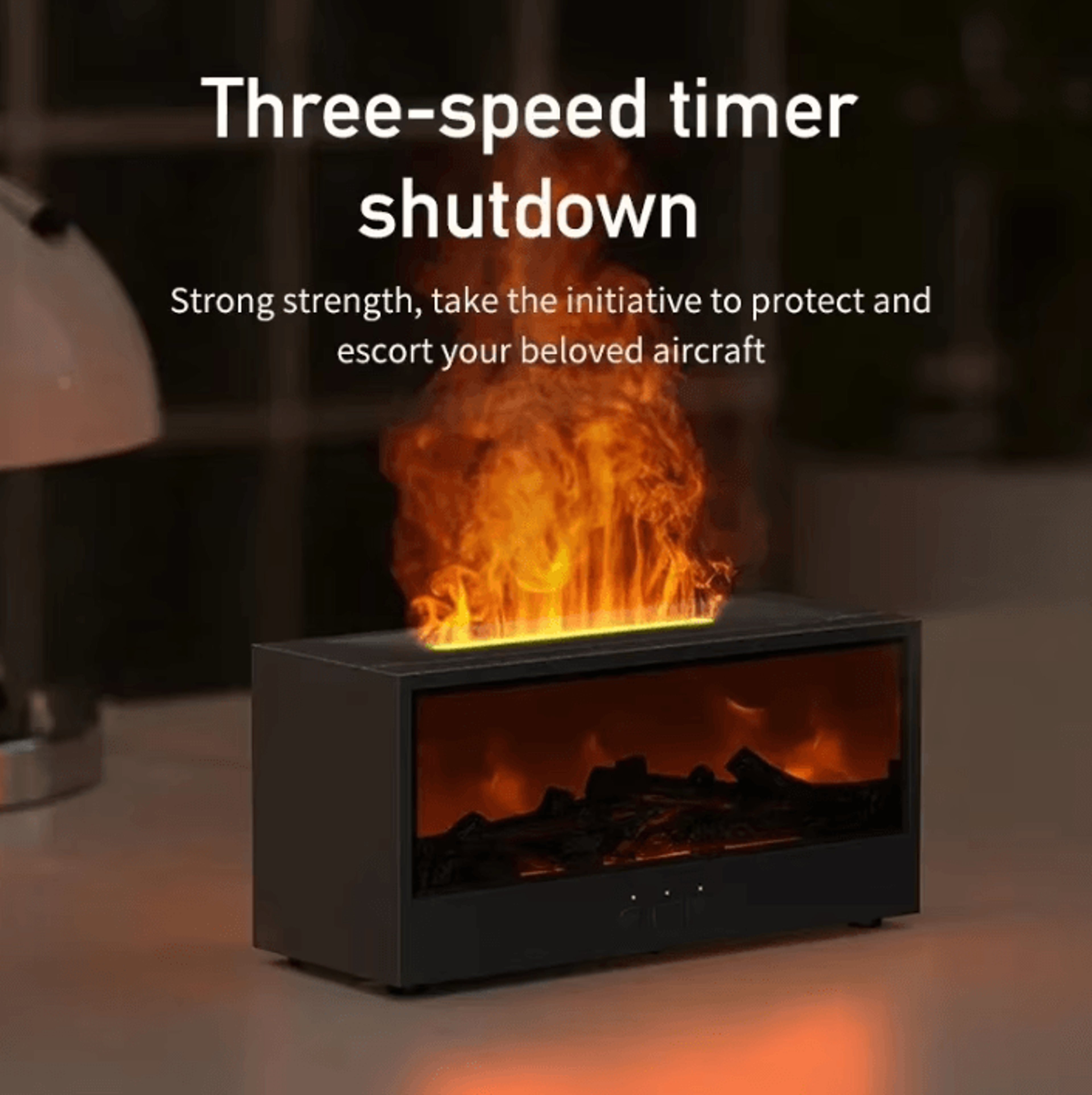 3D Flame Aroma Diffuser Humidifier  Essential Oil Diffuser With LED Flame Effect  Remote Control 2