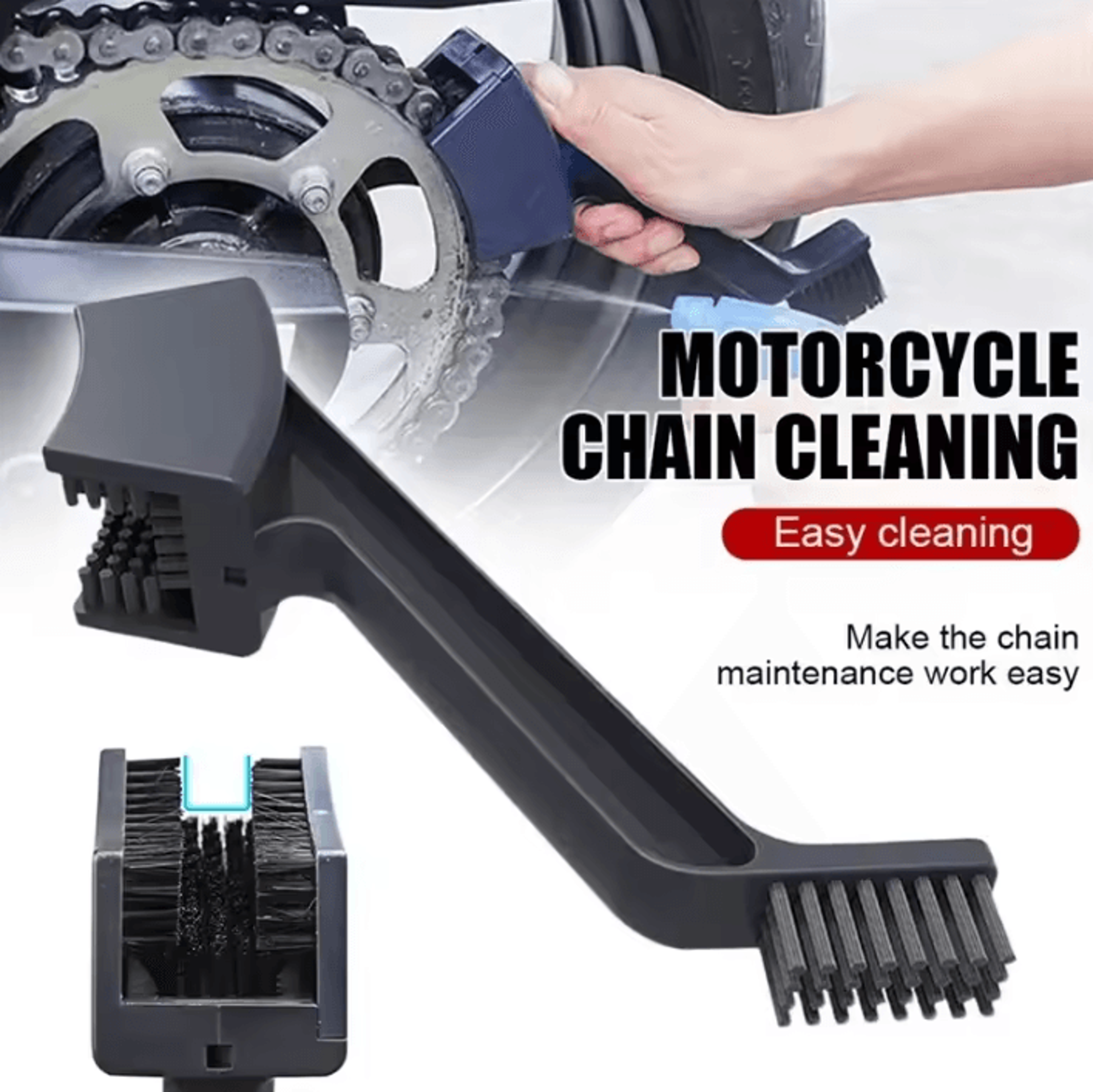 Bicycle And Motorcycle Chain Cleaning Brush Tool 1