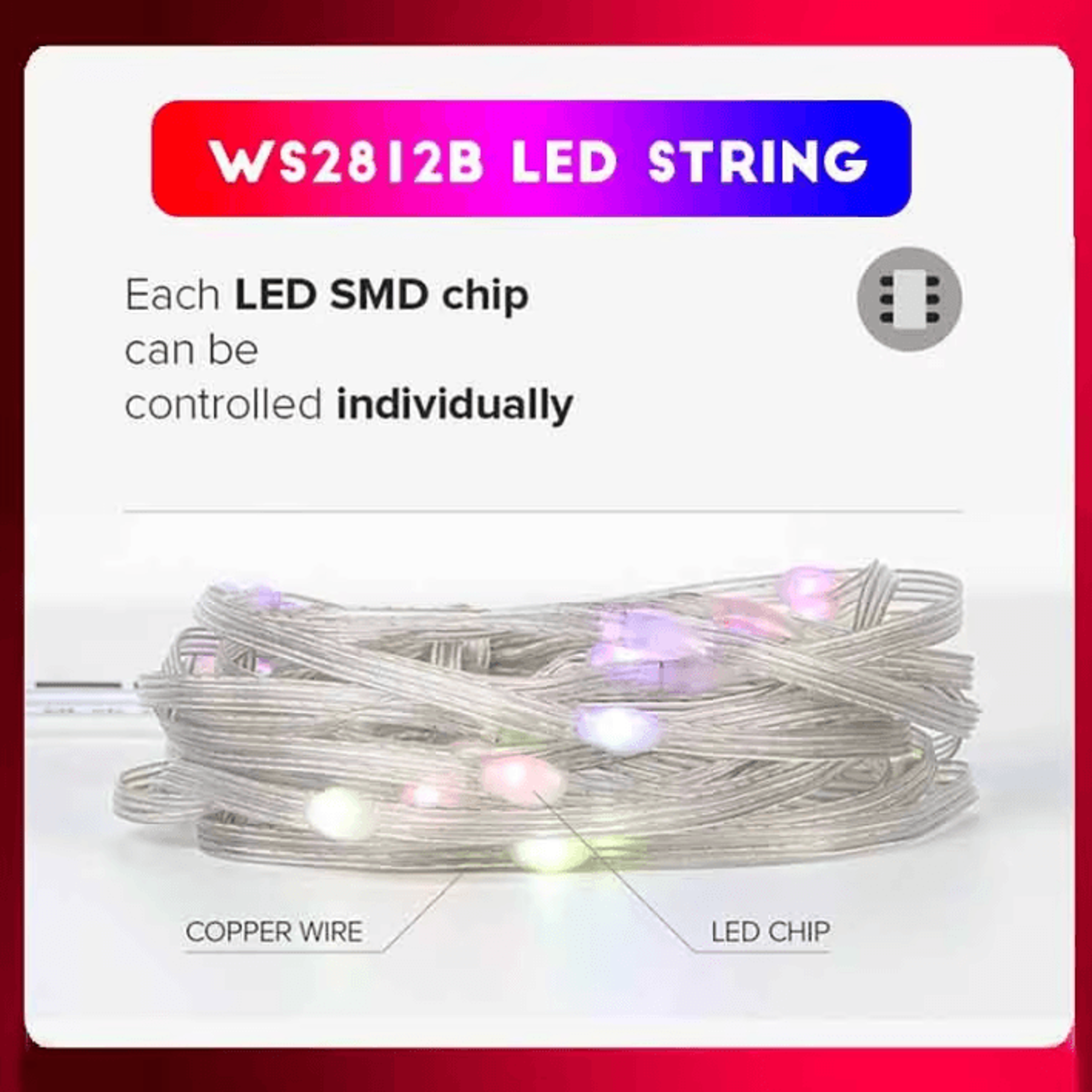 Smart Bluetooth LED Fairy Light Strip  Smart LED Fairy Lights With USB Power  Music Sync For Bedroo 4