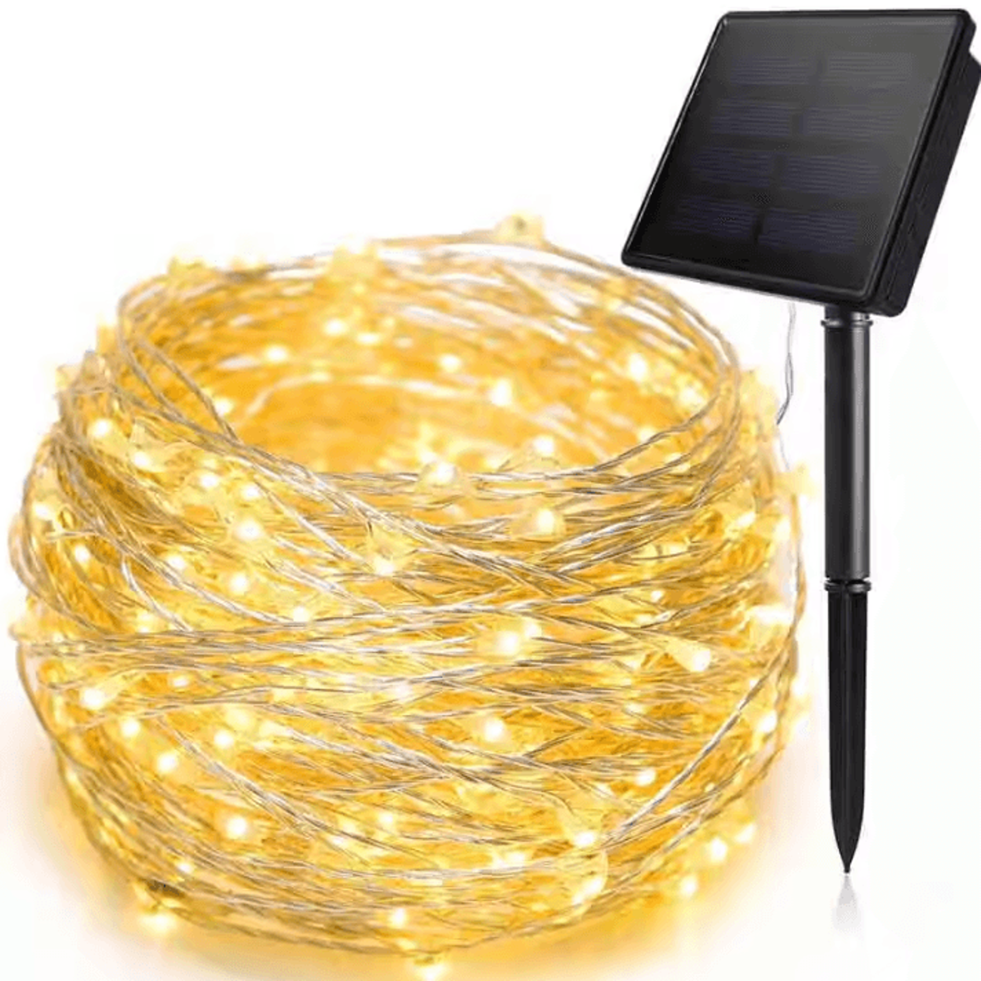100 LED Solar Fairy String Lights  Waterproof Solar Fairy Lights With 8 Lighting Modes For Garden W 5