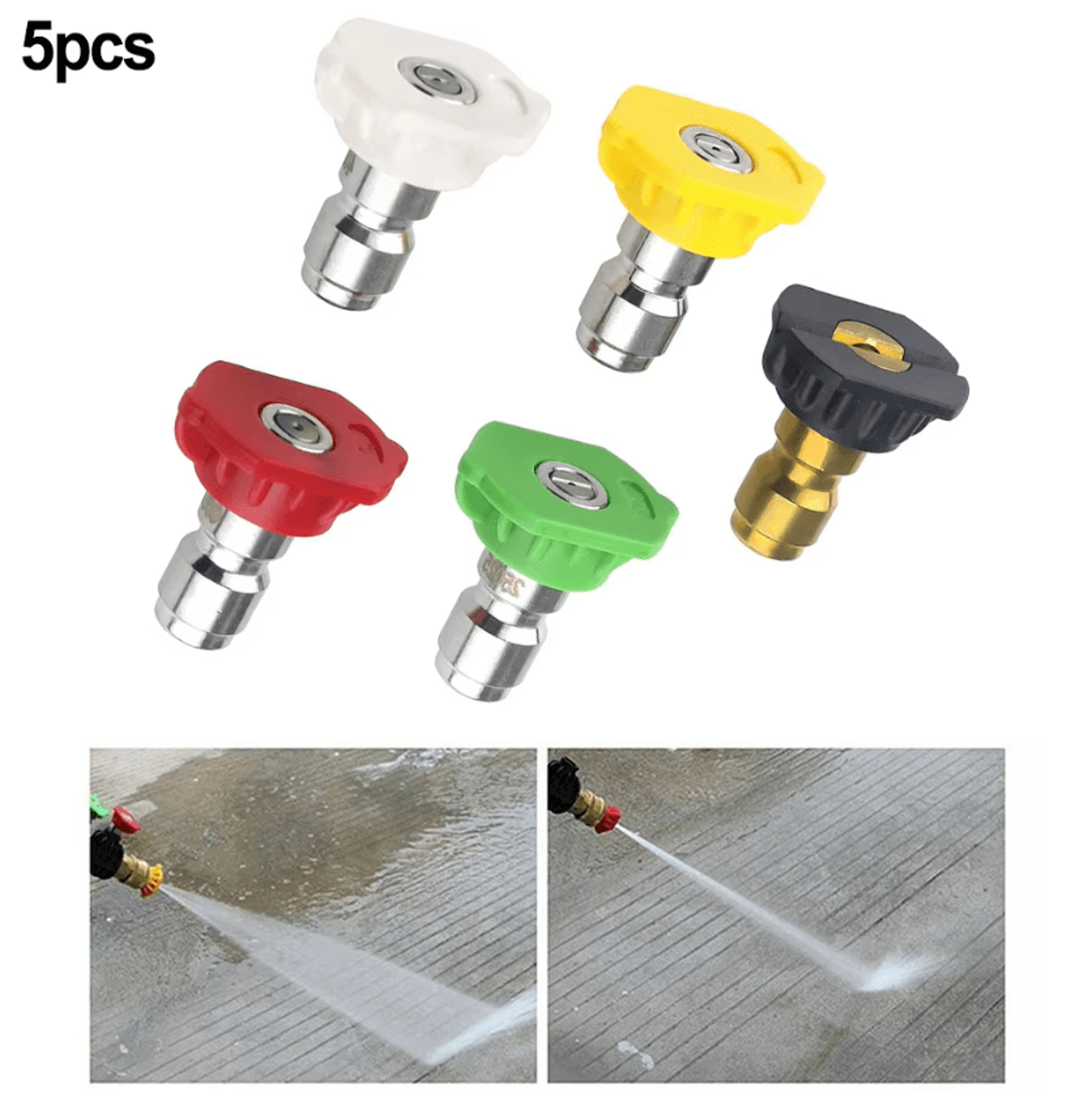5Piece Pressure Washer Nozzle Set  Pressure Washer Nozzles With 14Inch Quick Connect For Cleaning   1