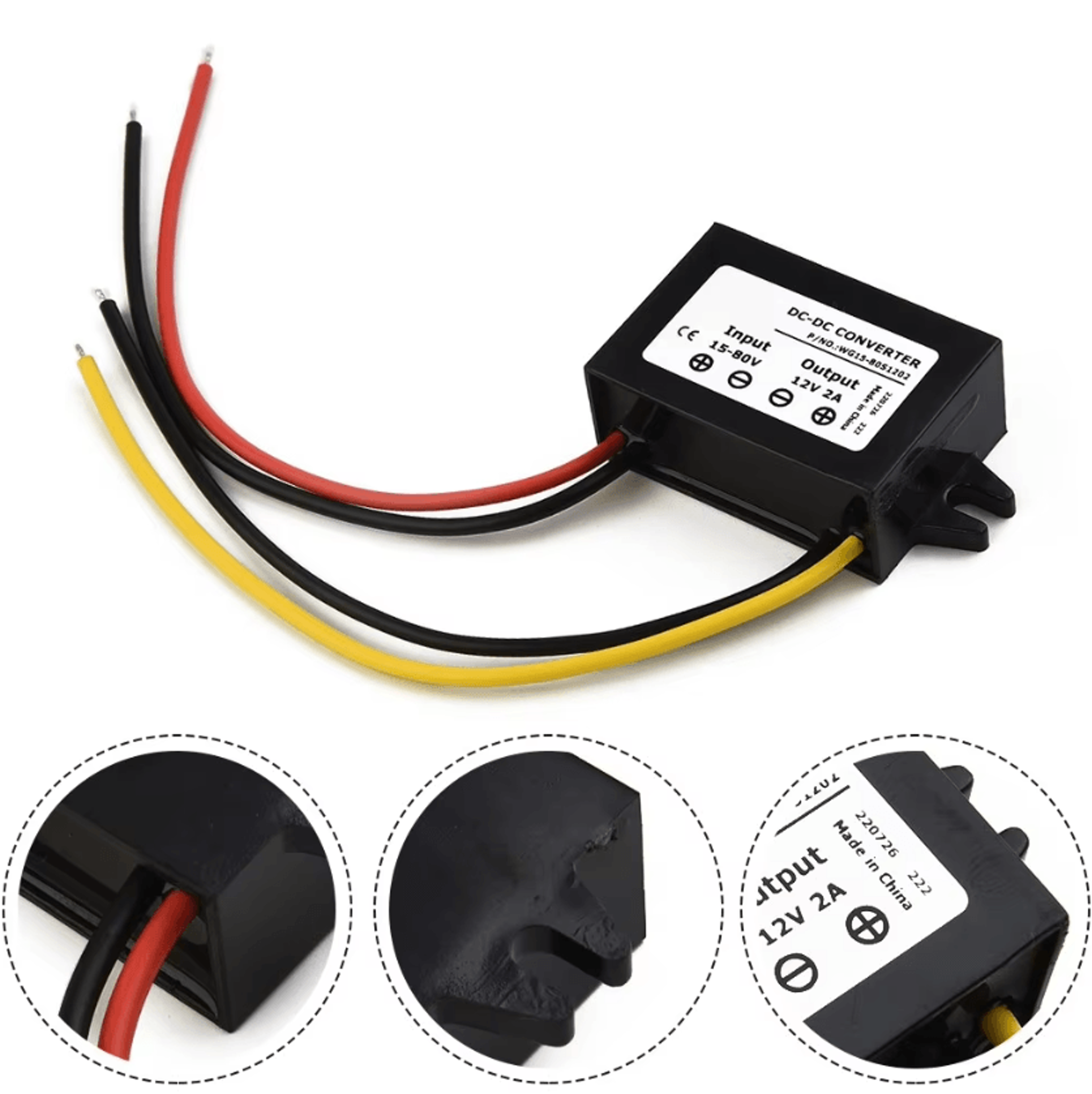 15V72V To 12V 2A DCDC Step Down Converter Waterproof Buck Converter Module Voltage Regulator 1