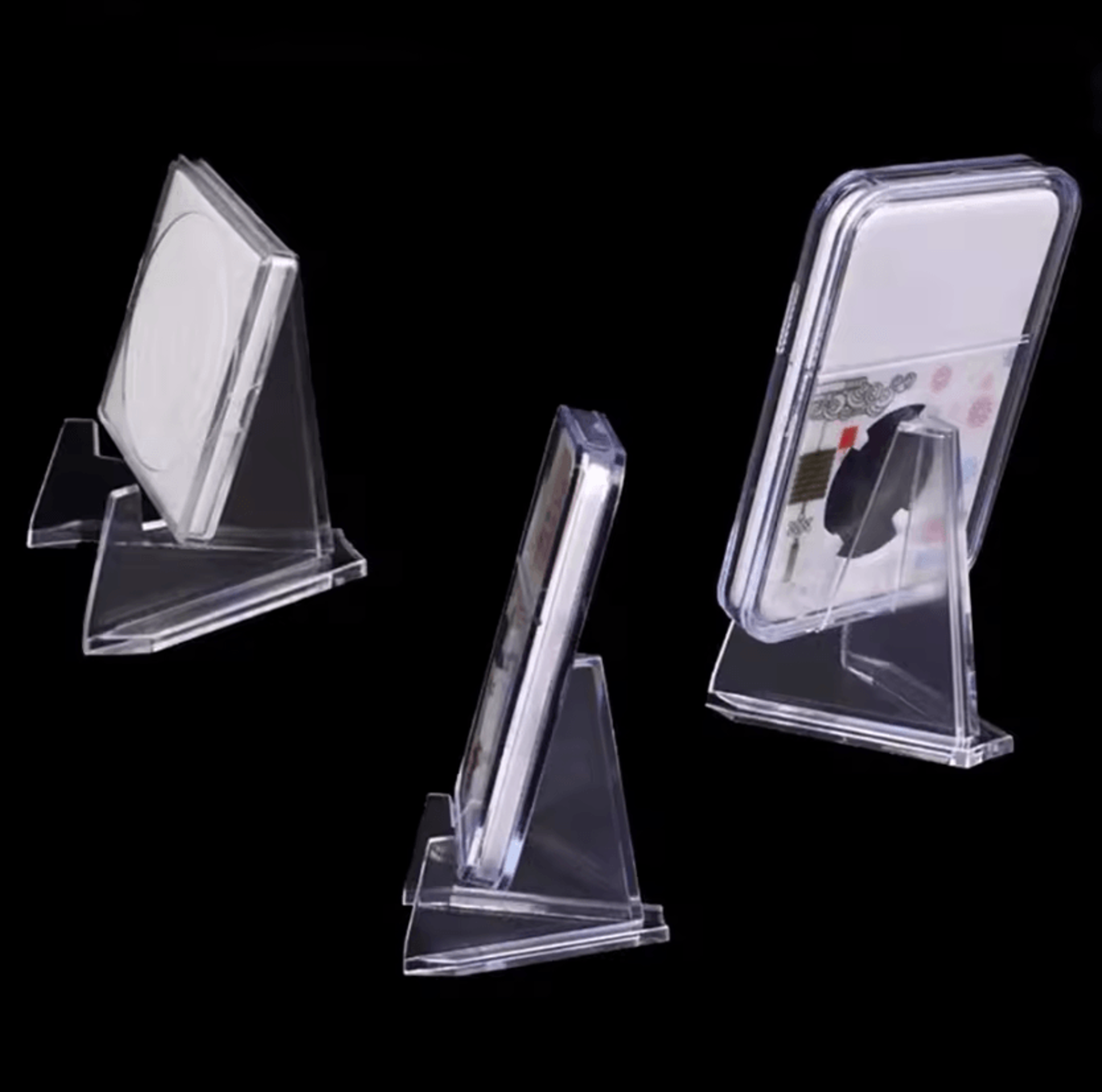 10Pack Acrylic Coin Display Stands Clear Challenge Coin Holders For Coins Medals Cards  Collectible 7